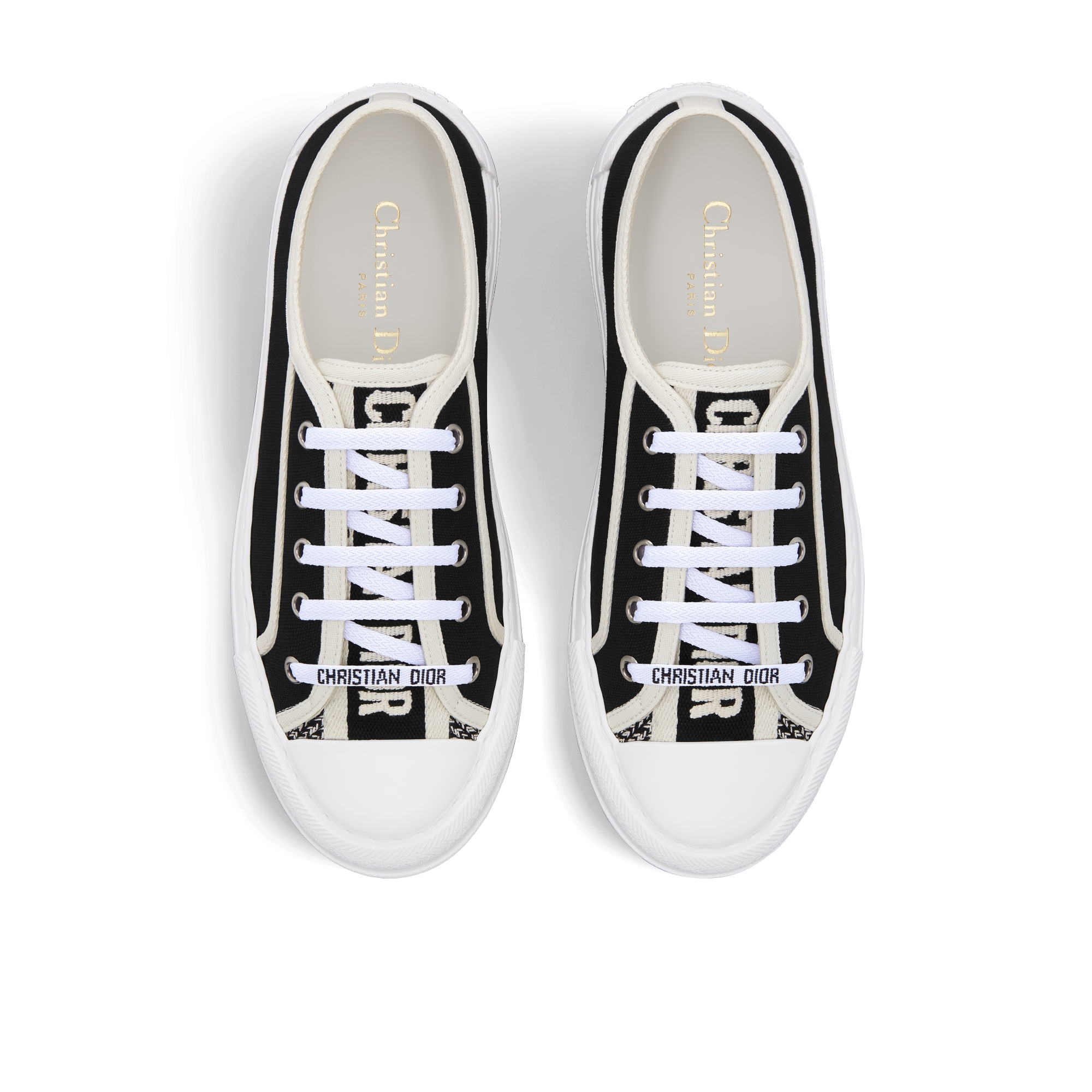 Walk'n'Dior Platform Sneaker Black Cotton E06