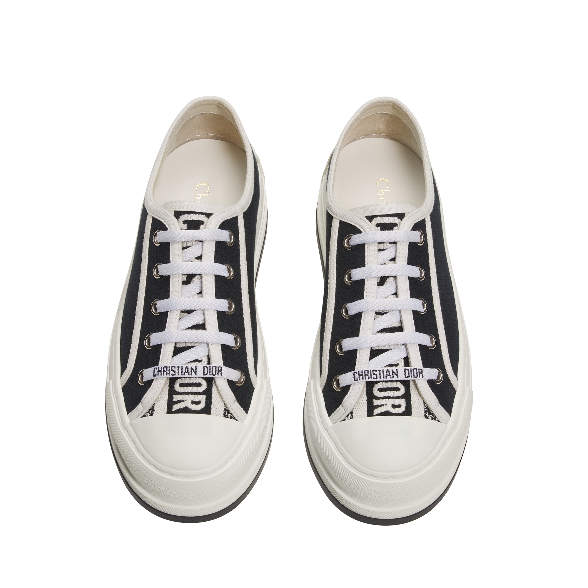 Walk'n'Dior Platform Sneaker Black Cotton E06