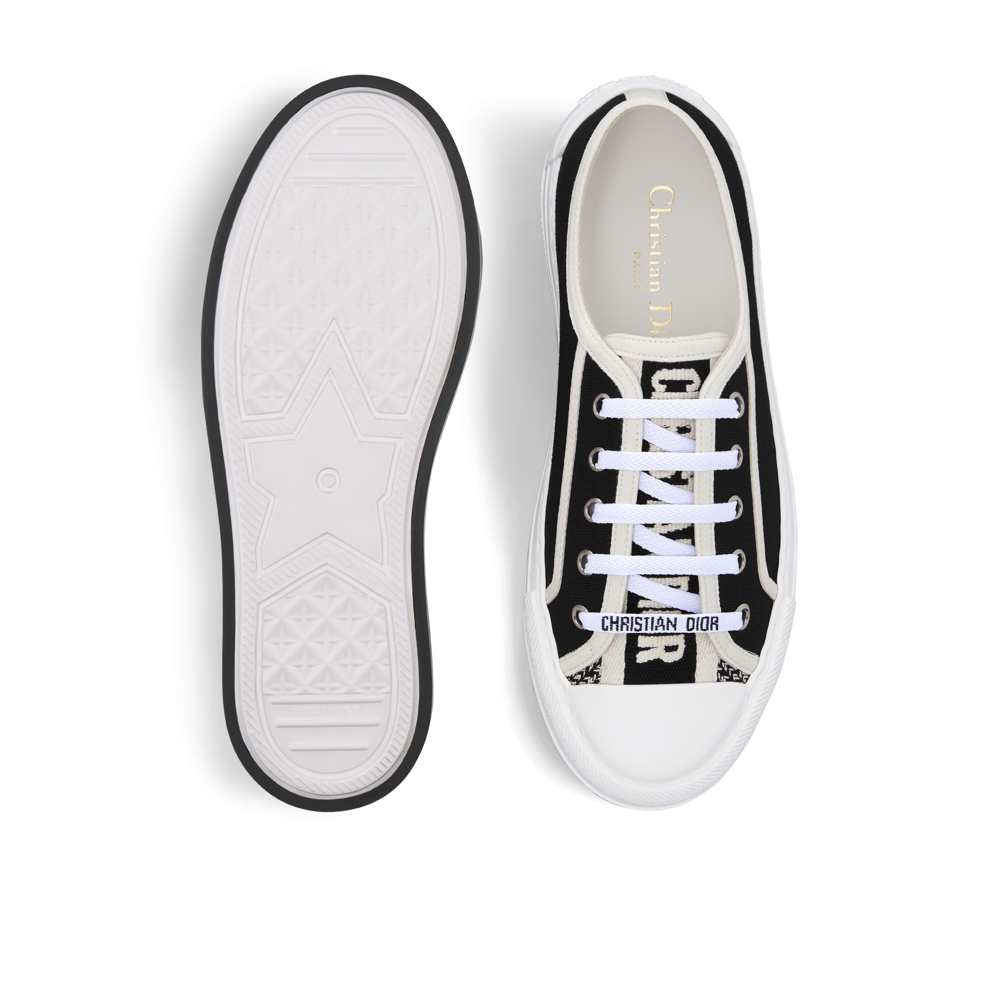 Walk'n'Dior Platform Sneaker Black Cotton E07