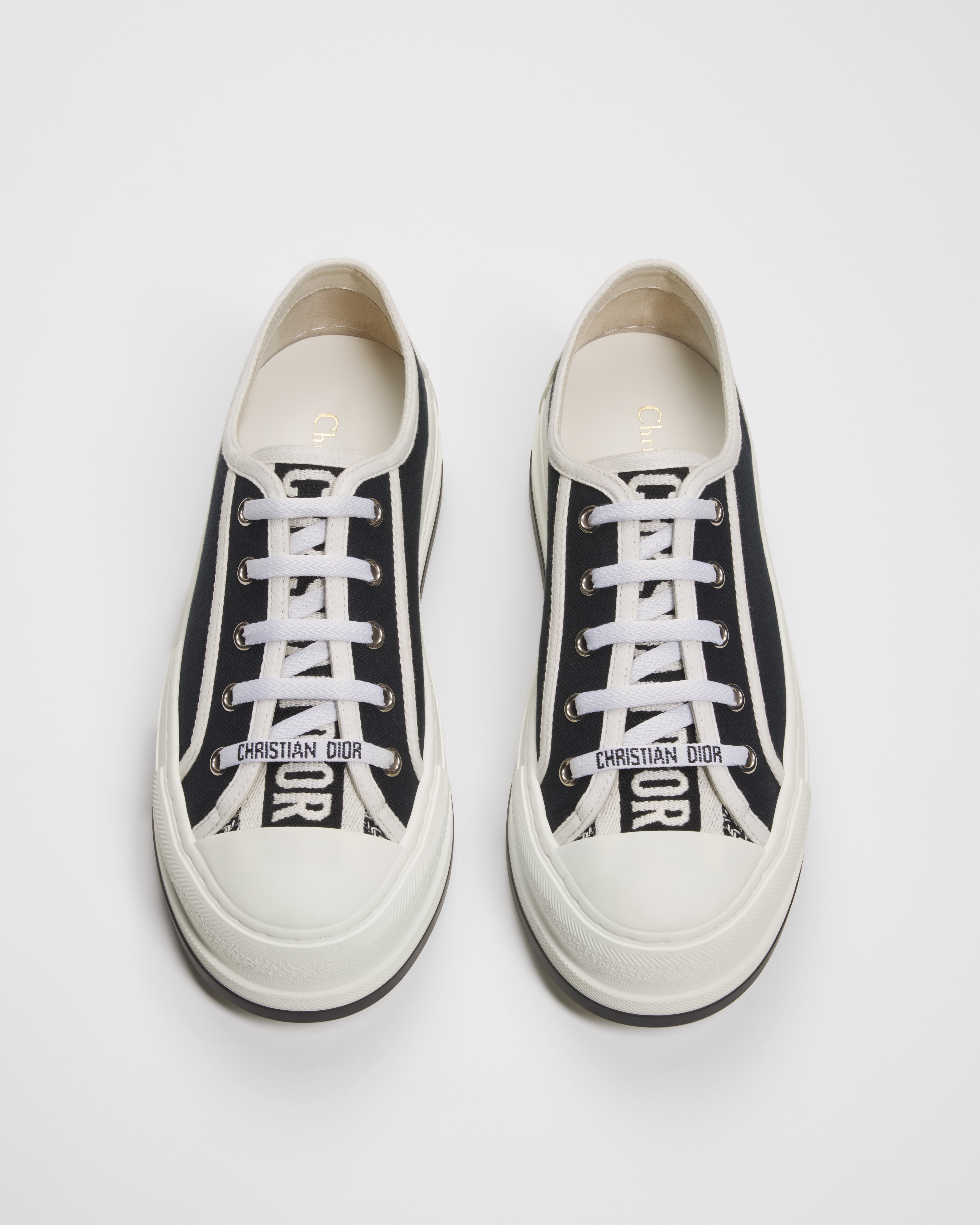 Sneaker à plateforme Walk'n'Dior Toile de coton noir E06