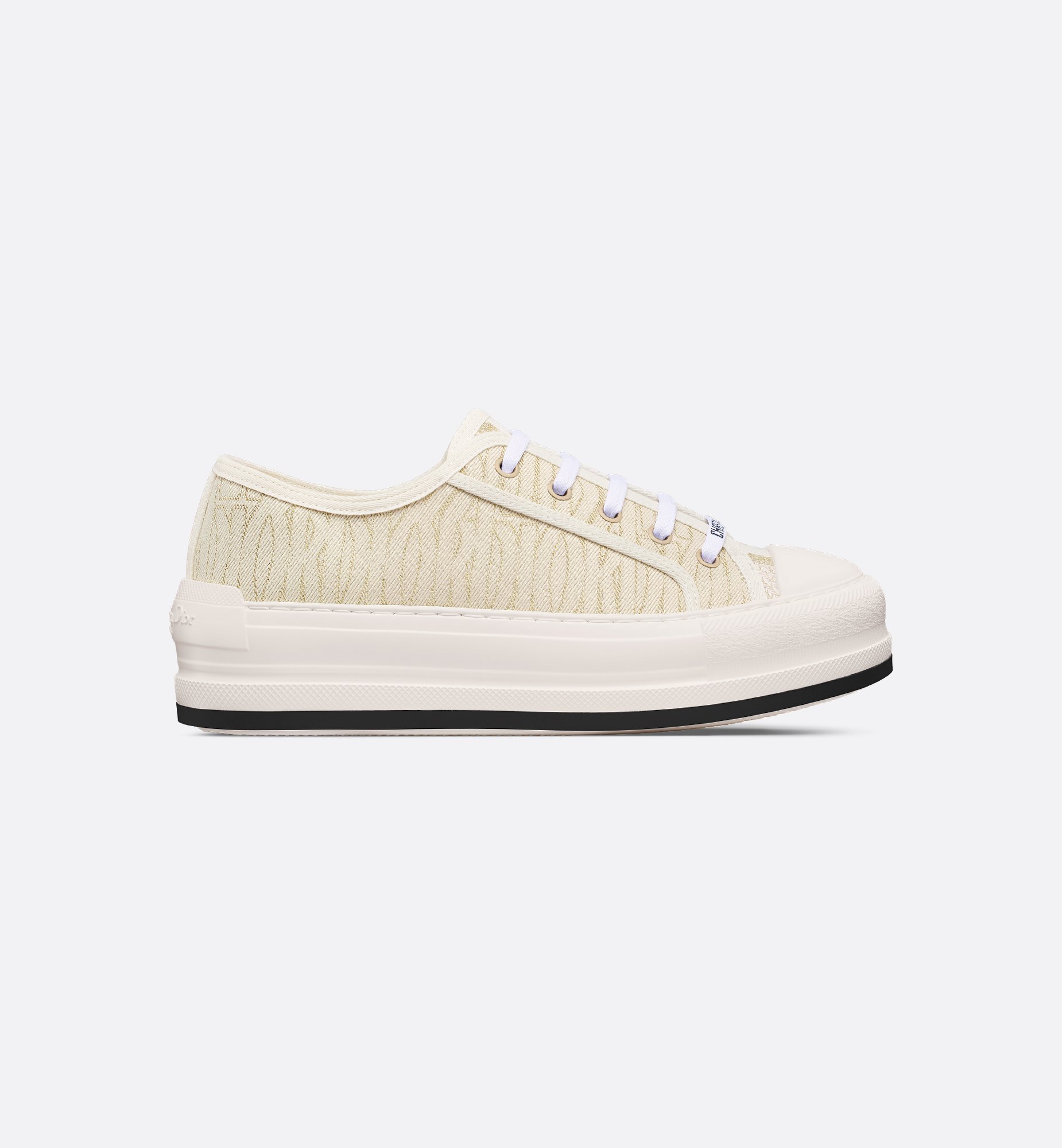 Dior Or Walk'n'Dior Platform Sneaker White Cotton Canvas Dior Or Walk'n'Dior Platform Sneaker White Cotton Canvas