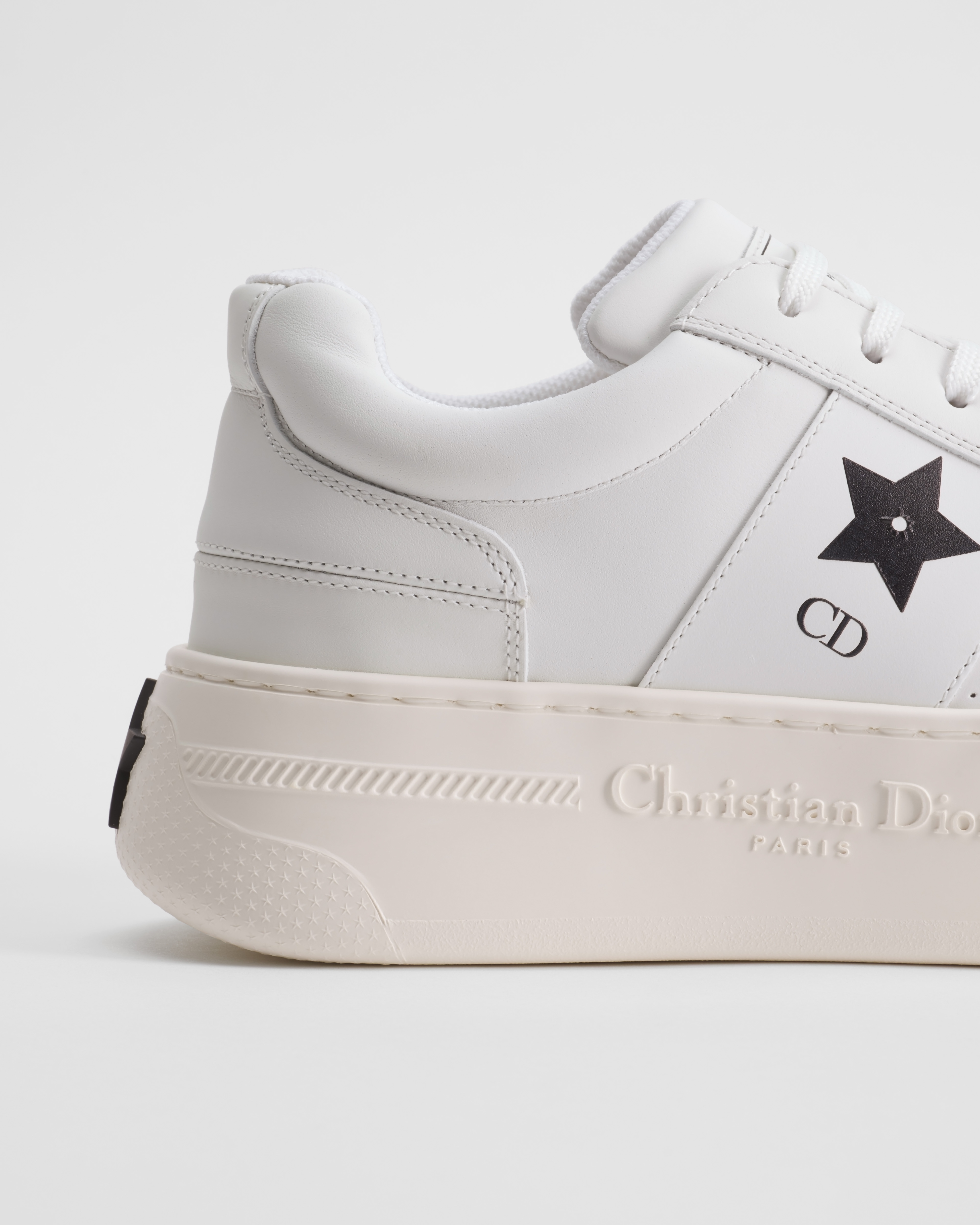 Dior Star Platform Sneaker White Calfskin and Suede Calfskin E09