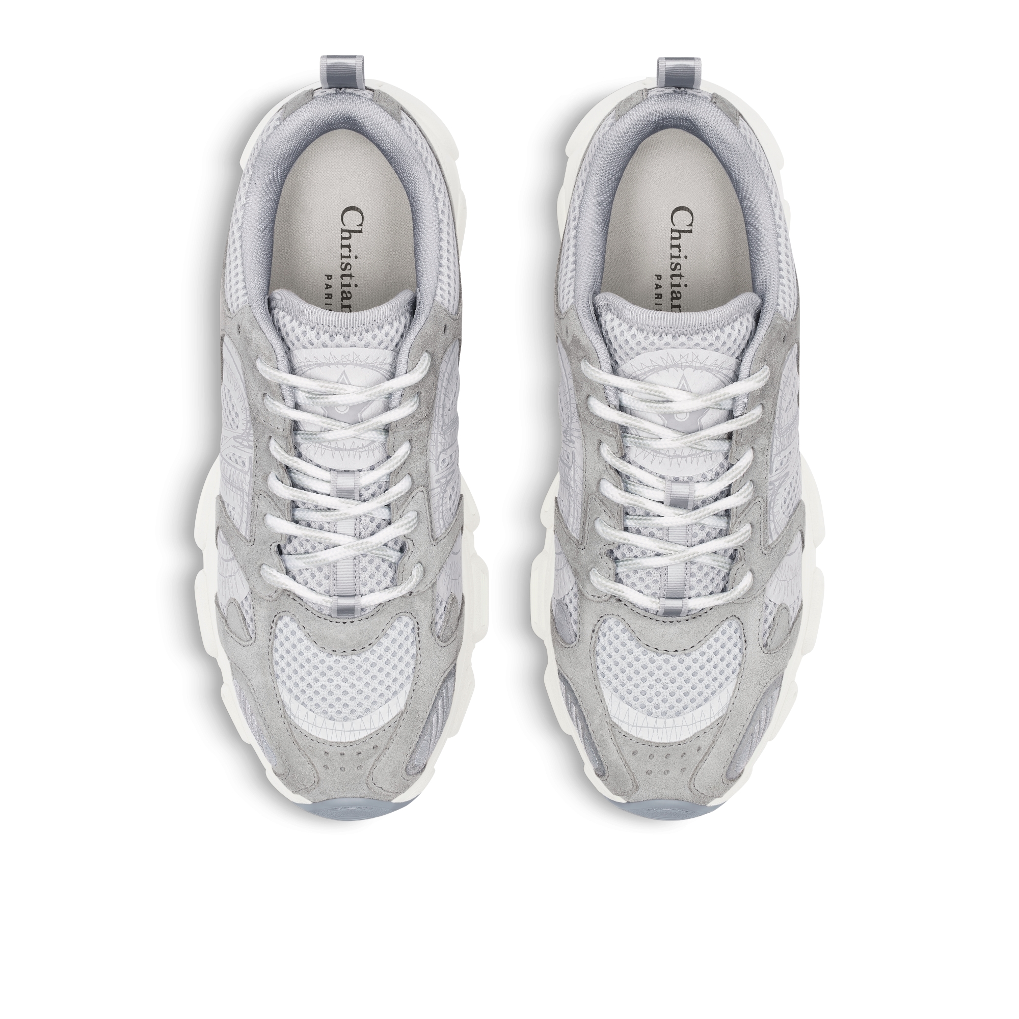 Dior Chrono Sneaker Gray Mesh and Suede Calfskin E06