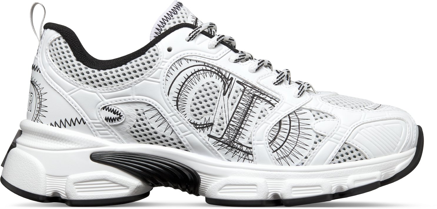 Dior Chrono Sneaker Profile view Mesh with White and Black Leather-Effect Panels