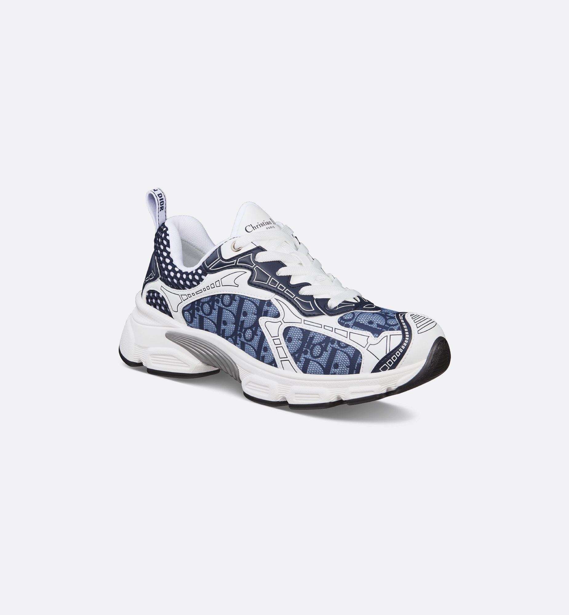 Dior Vibe Sneaker Deep Blue Mesh Printed with Dior Oblique Dior Vibe Sneaker Deep Blue Mesh Printed with Dior Oblique