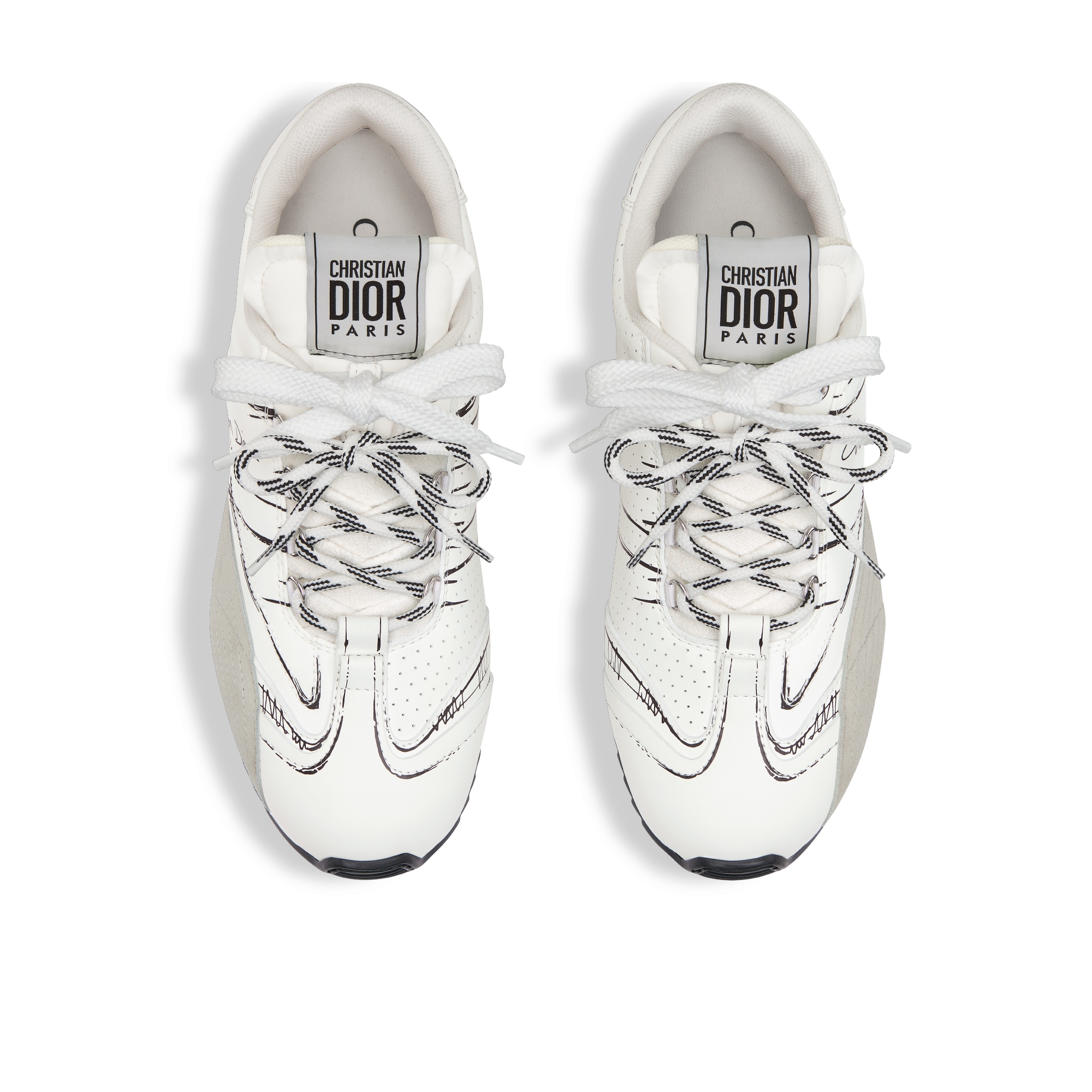 D-Sketch Sneaker White Nylon and Calfskin E06