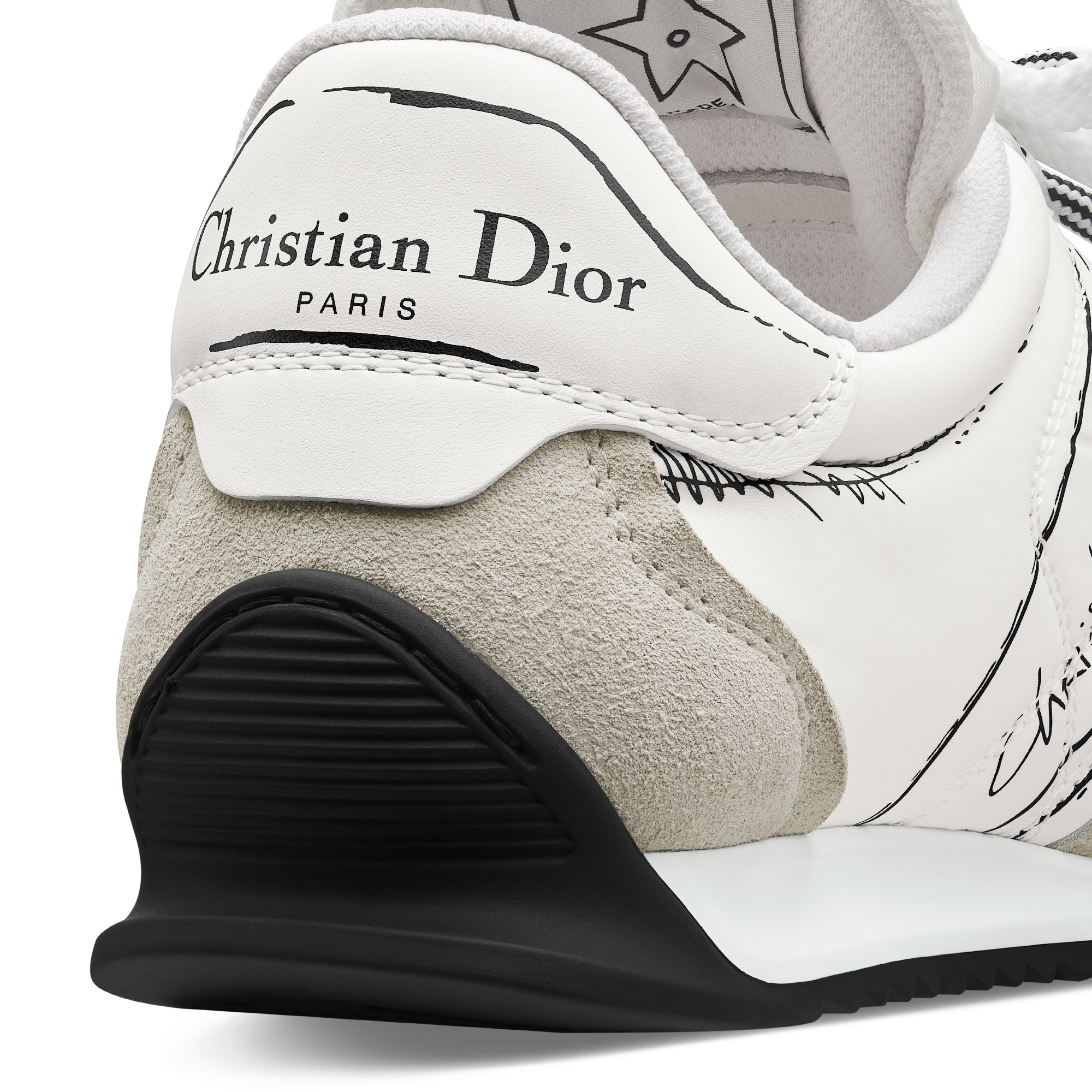 D-Sketch Sneaker White Nylon and Calfskin E09
