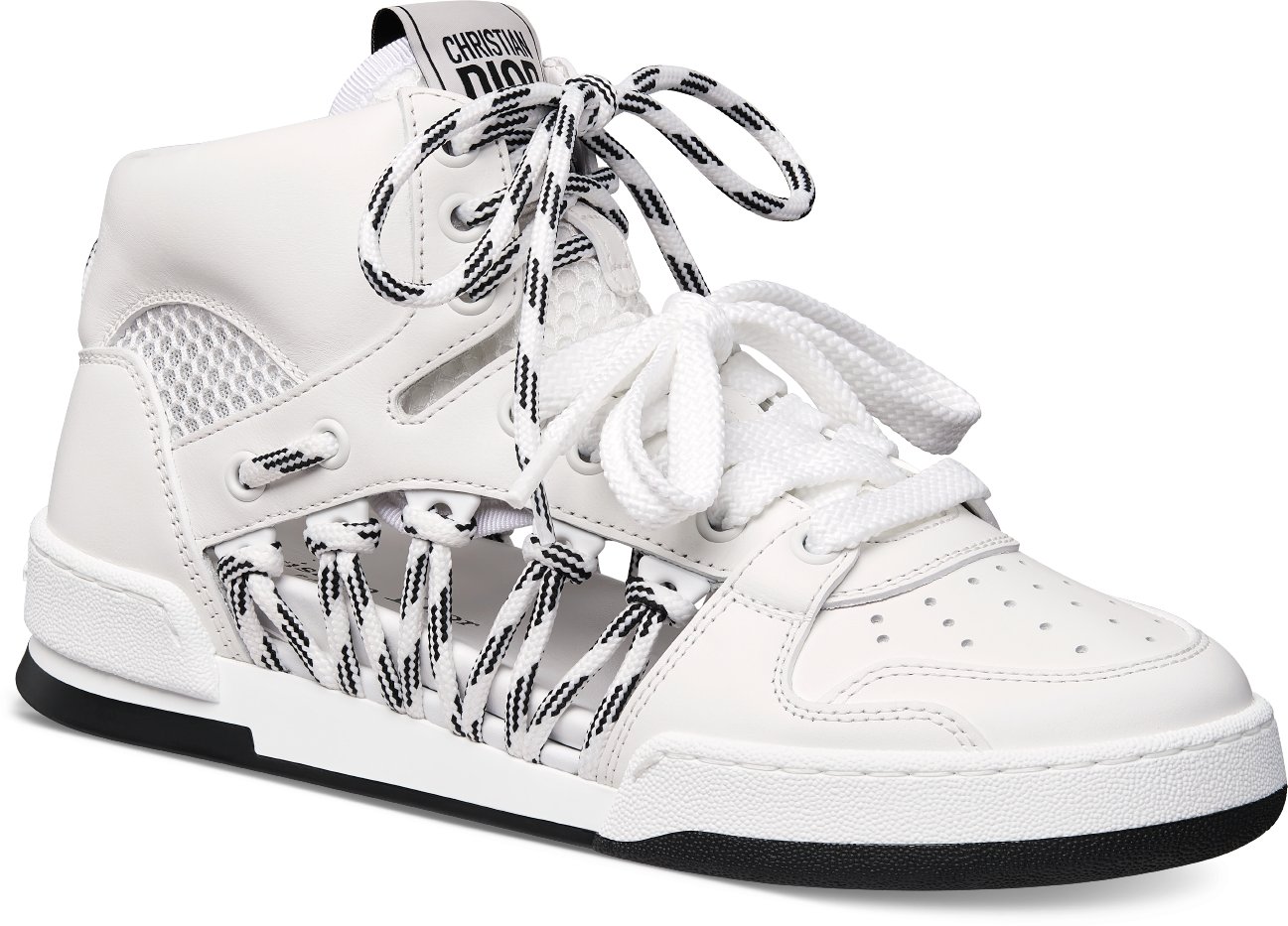 Dior First High-Top Sneaker Three quarter closed view