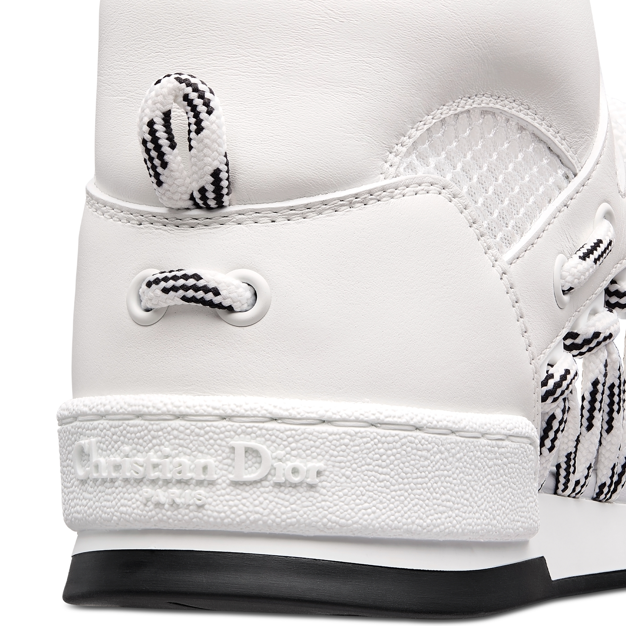Dior First High-Top Sneaker White Calfskin and Two-Tone Laces E09