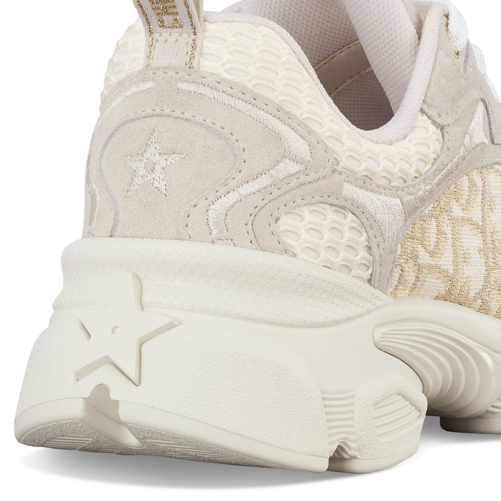 Dior Vibe Sneaker Cotton with Dior Oblique Embroidery in Gold-Tone