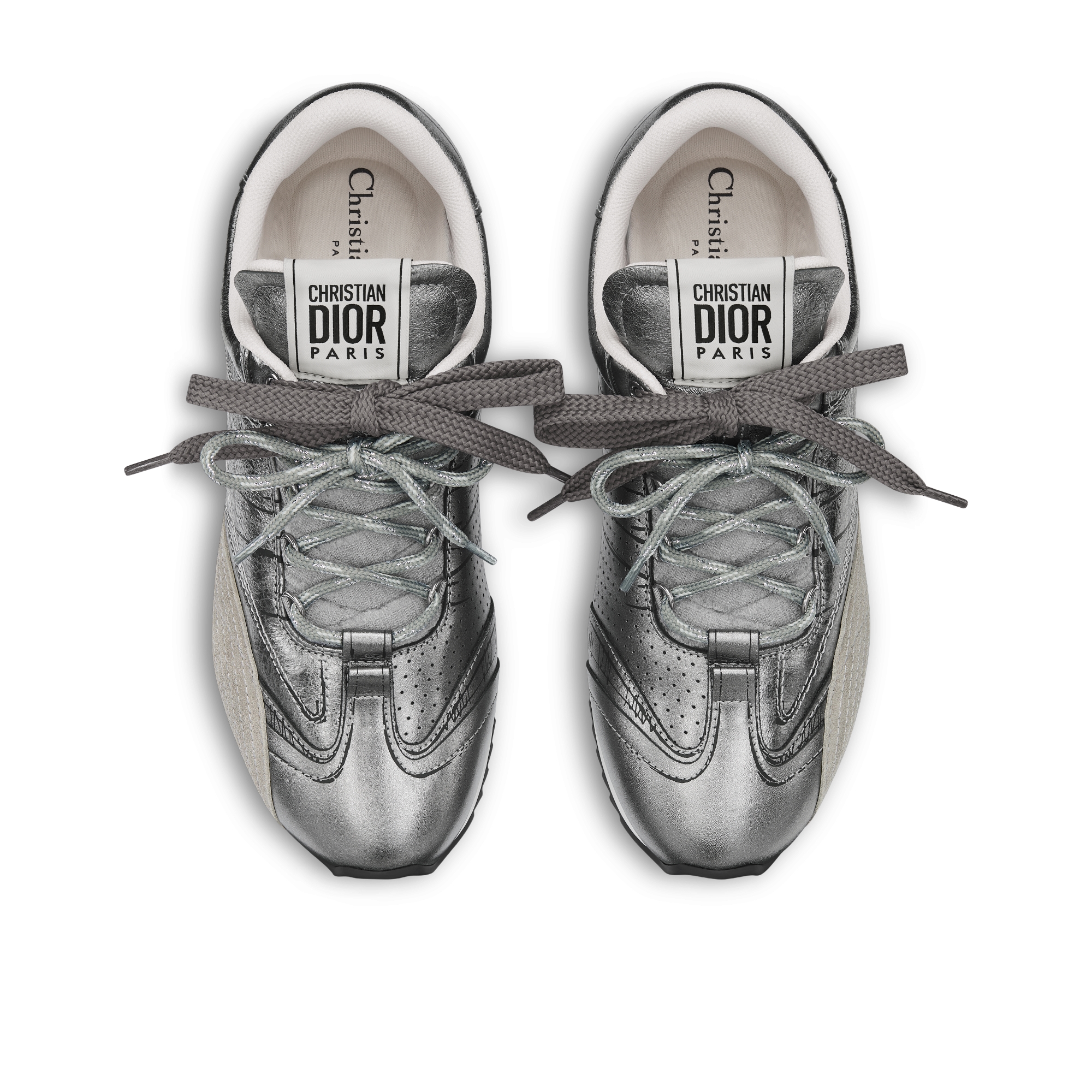 D-Sketch スニーカー クリンクルド ラムスキン & カーフスキン E06