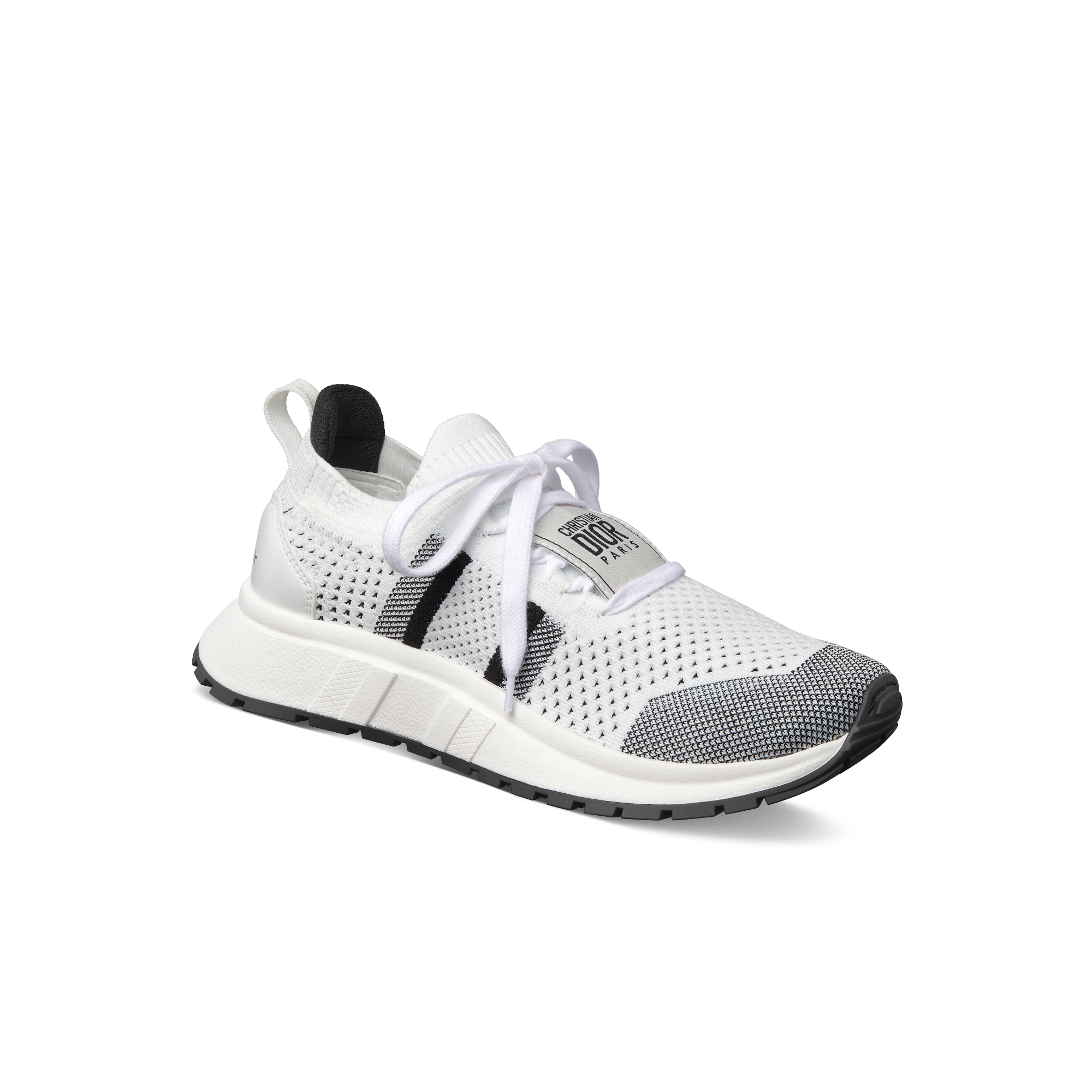 Dior スニーカーブラック/ホワイト B57 Dribble Low-Top Sneaker Black and White Smooth Calfskin with