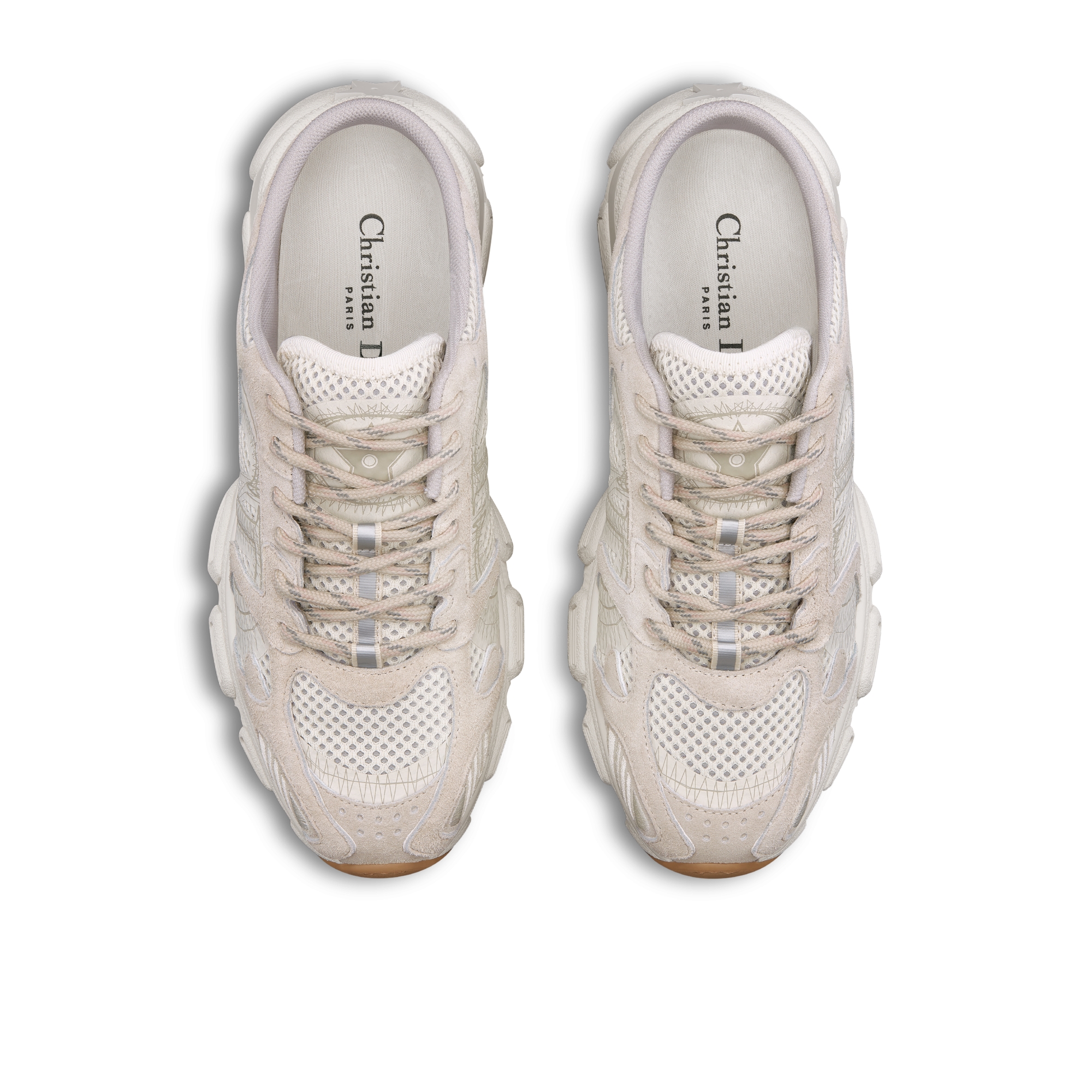 Dior Chrono Sneaker Beige Mesh and Suede Calfskin E06