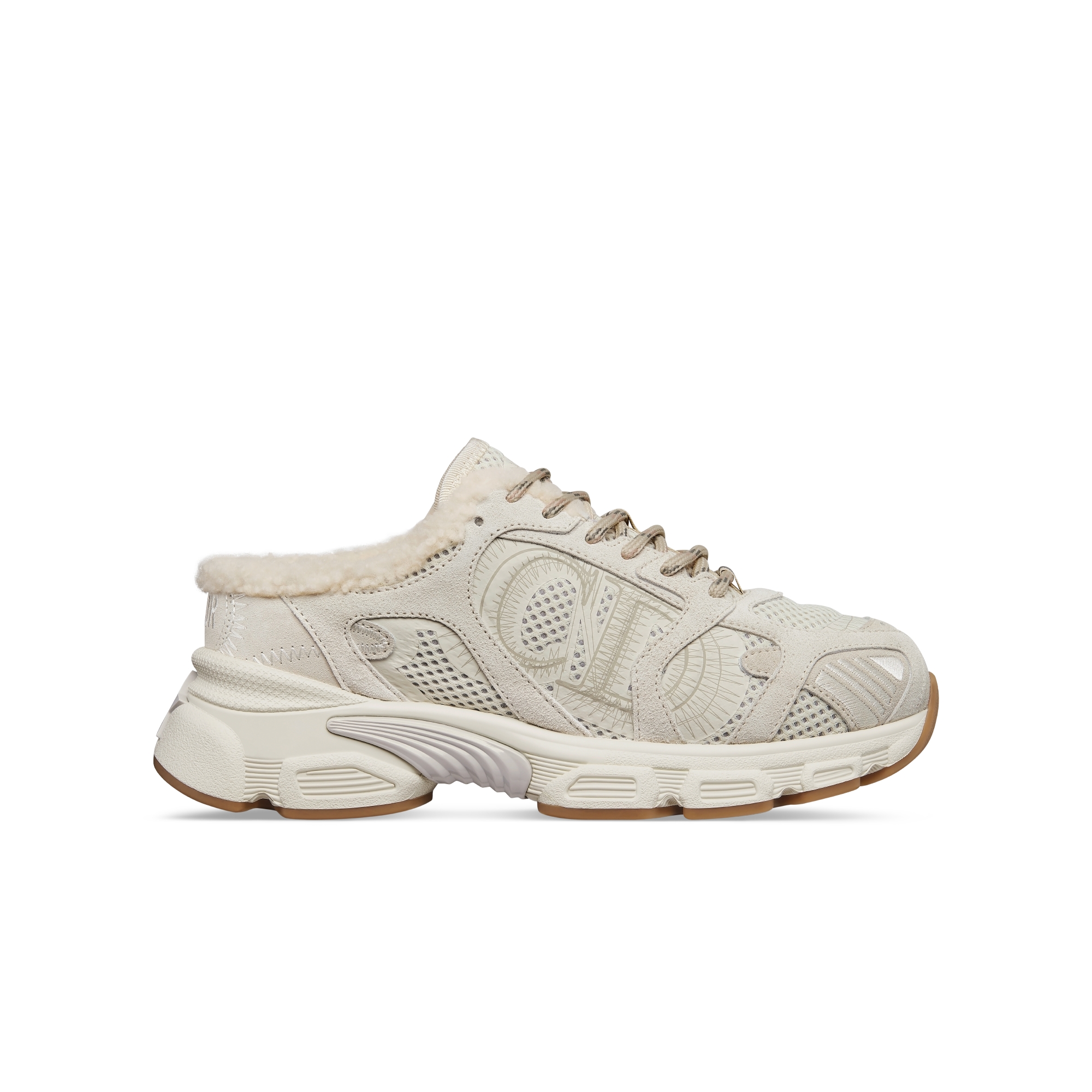 DiorAlps Dior Chrono-sneaker Beige mesh en kalfssuède E02