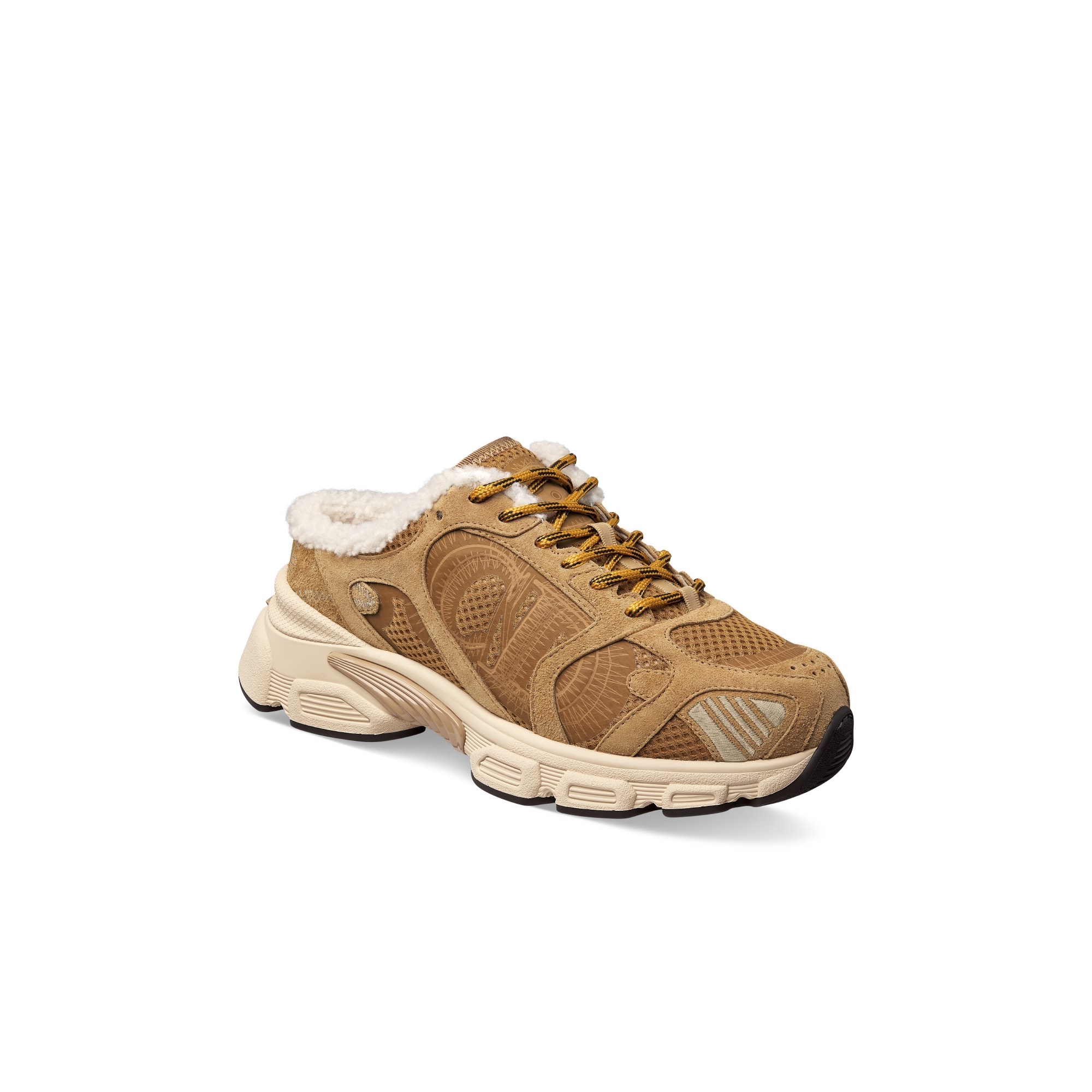 DiorAlps Dior Chrono Sneaker Camel Mesh and Suede Calfskin E03