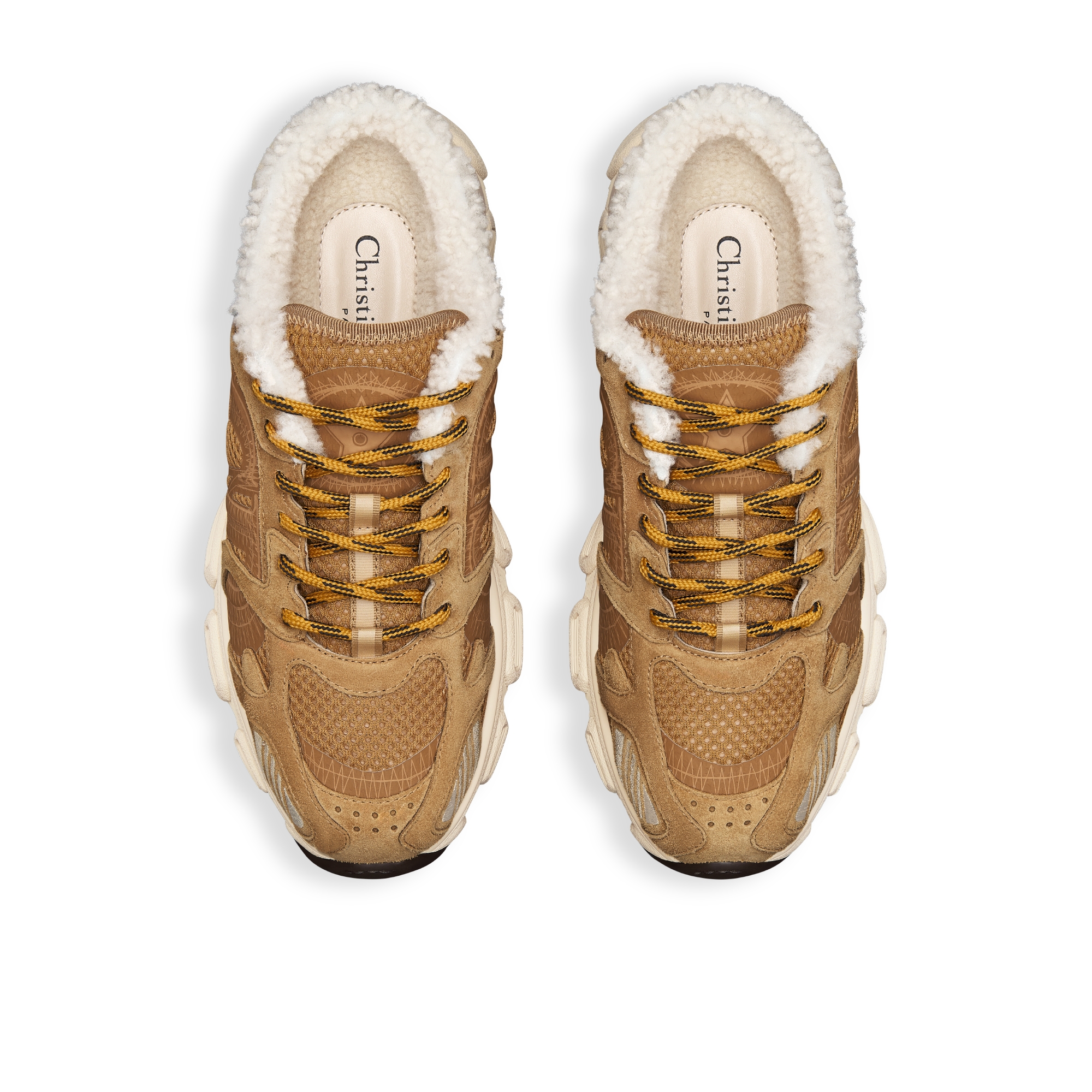 DiorAlps Dior Chrono Sneaker Camel Mesh and Suede Calfskin E06