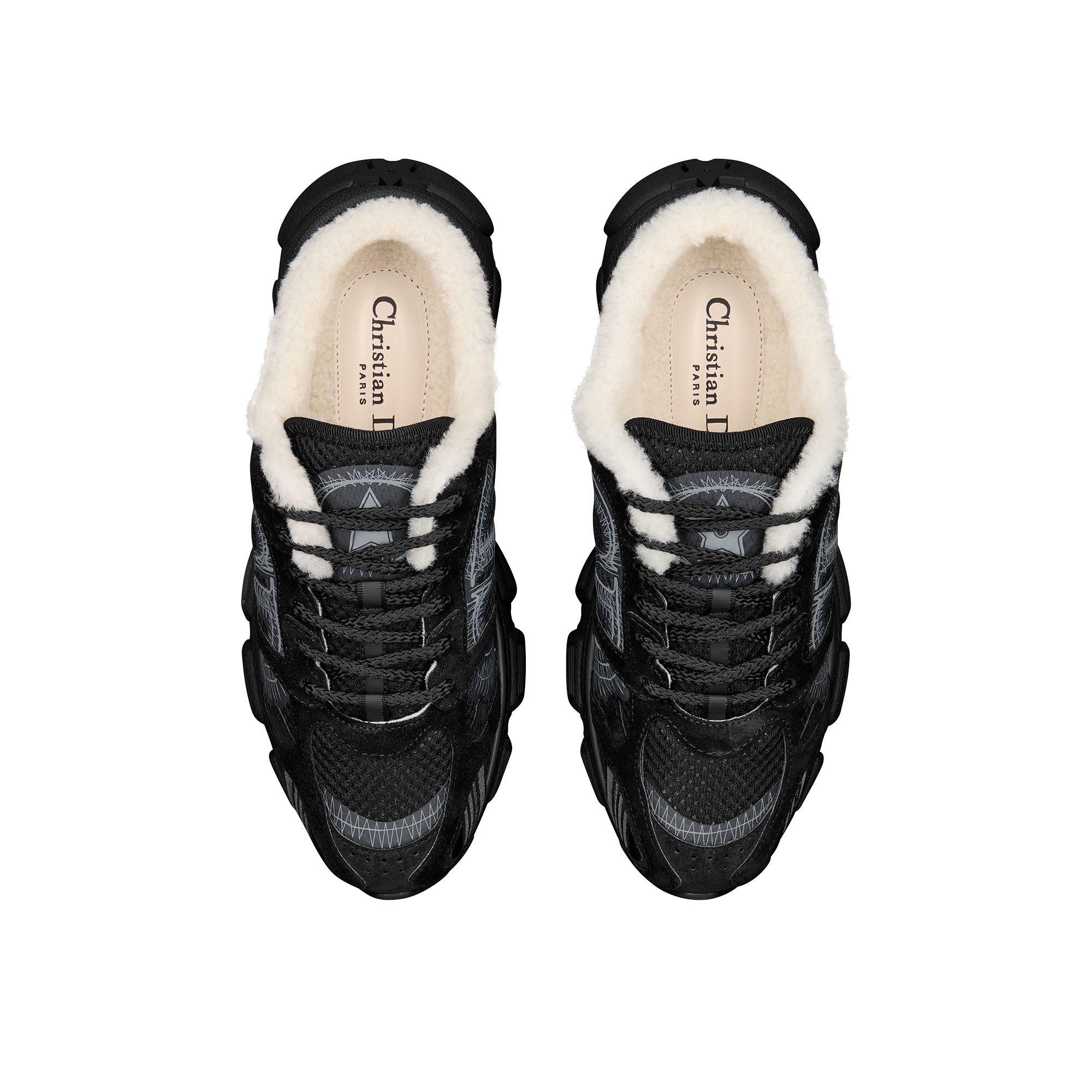DiorAlps Dior Chrono Sneaker Black Mesh and Suede Calfskin E06