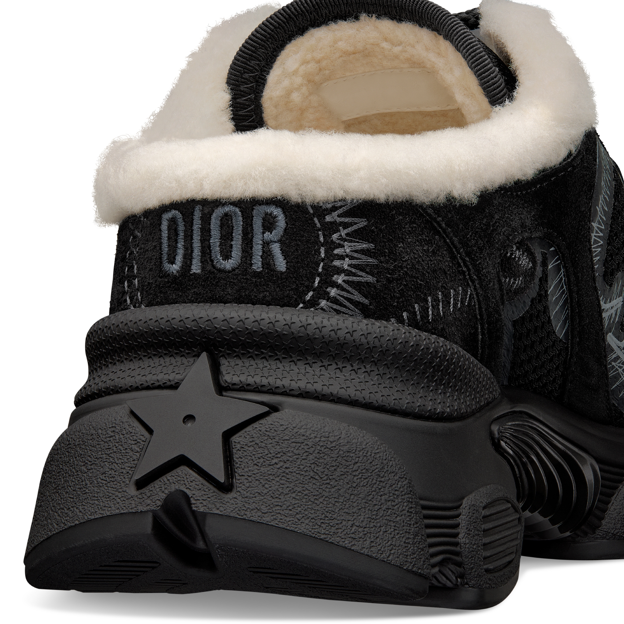 DiorAlps Dior Chrono Sneaker Black Mesh and Suede Calfskin E09