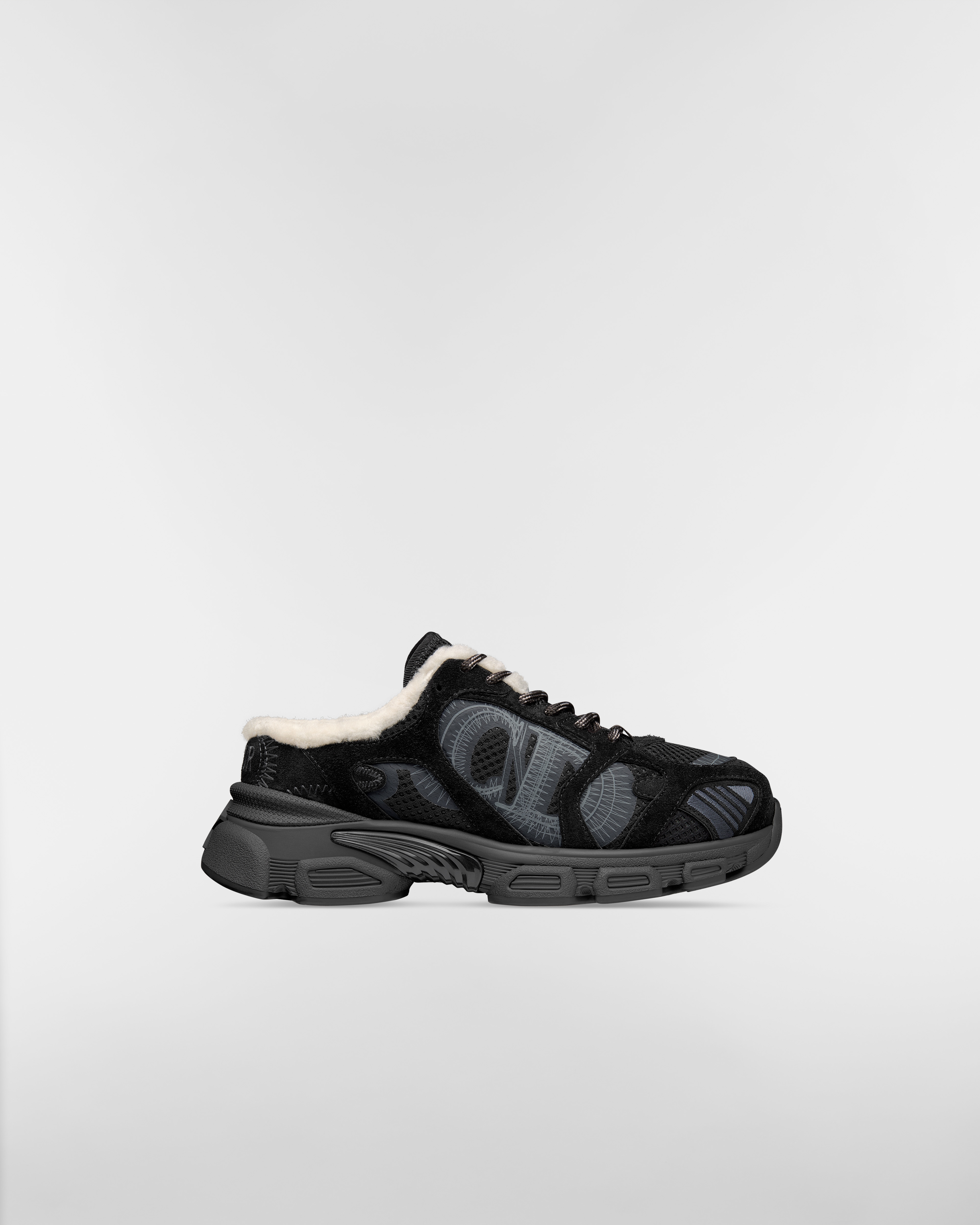 DiorAlps Dior Chrono Sneaker Black Mesh and Suede Calfskin E10