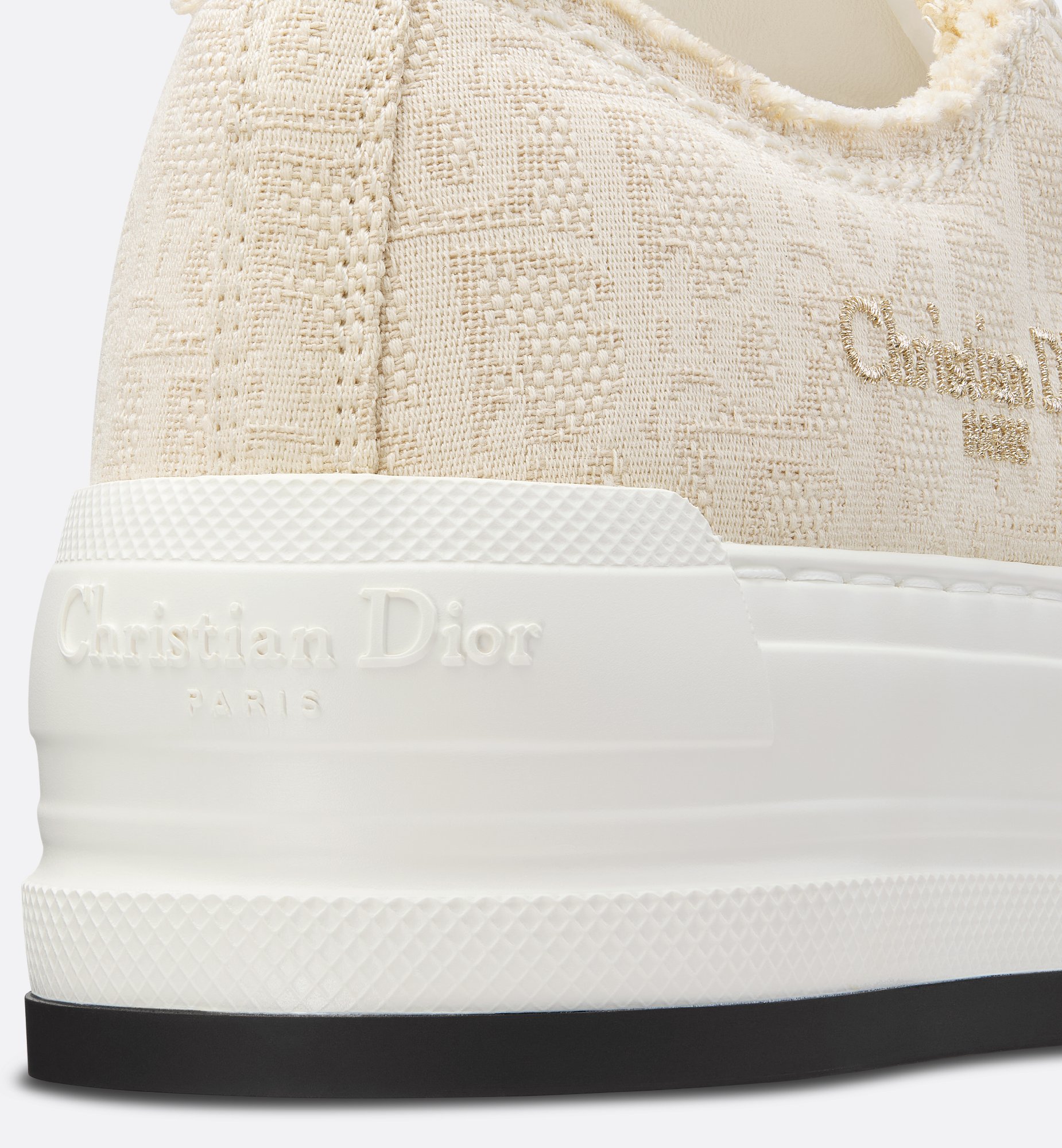 Walk'n'Dior Platform Sneaker Fringed Cotton Embroidered with Walk'n'Dior Platform Sneaker Fringed Cotton Embroidered with