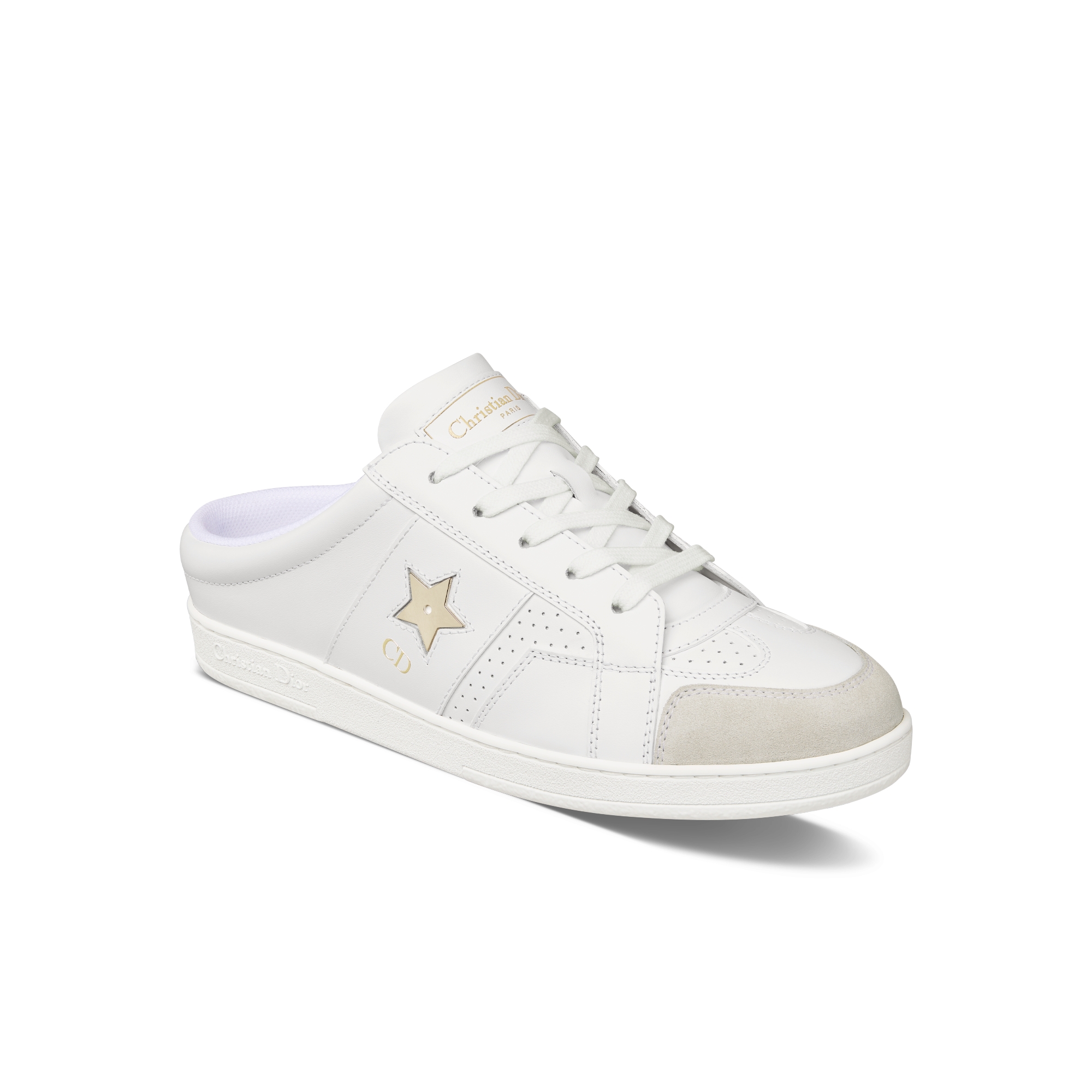 Dior Star-sneaker Wit kalfsleer en kalfssuède E03