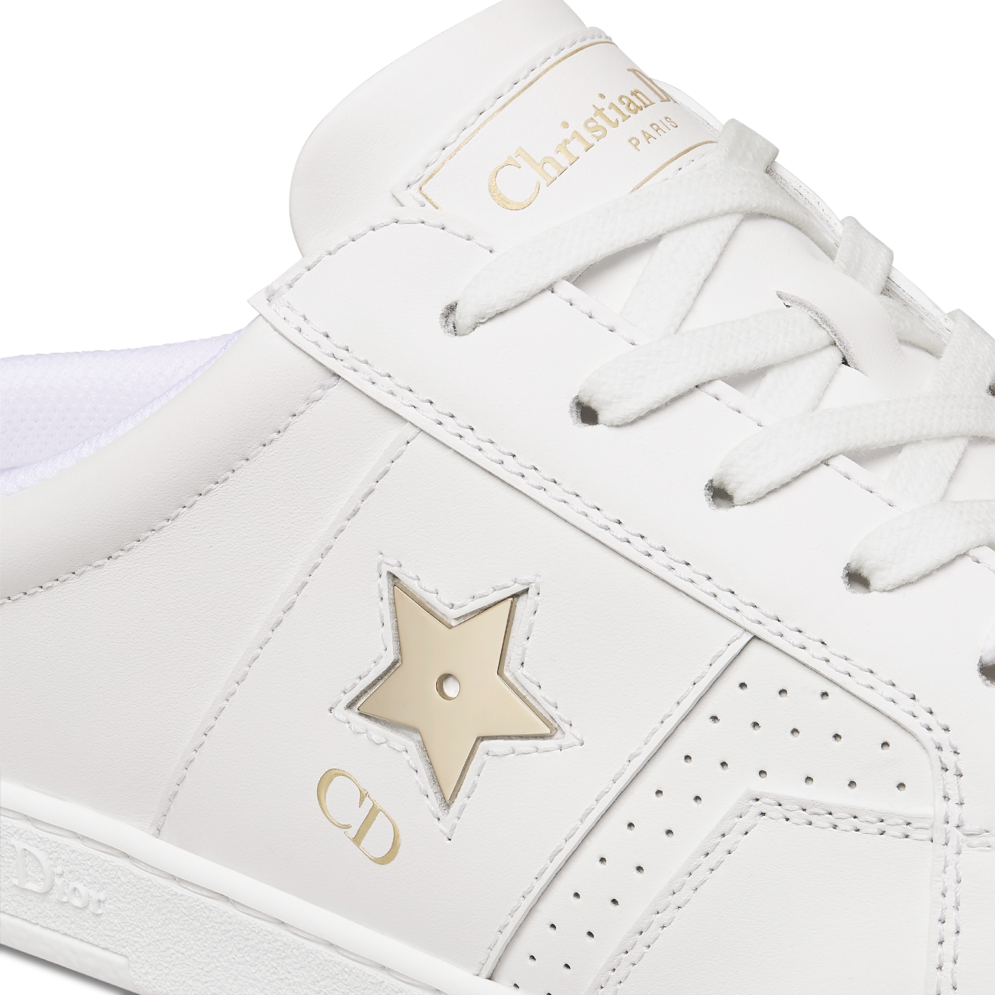 Dior Star-sneaker Wit kalfsleer en kalfssuède E09