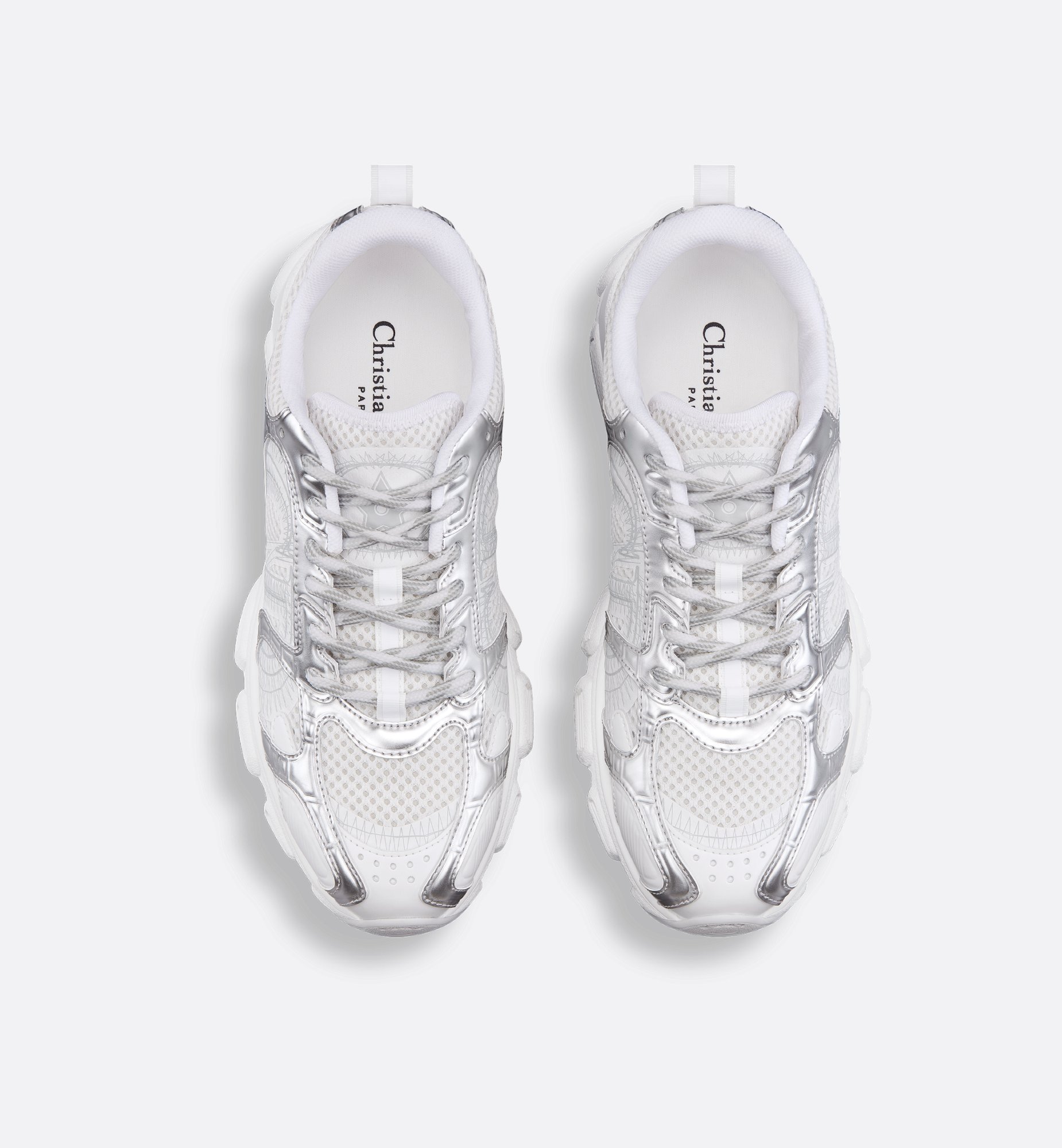 Dior Chrono Sneaker White Mesh with Silver-Tone and White Dior Chrono Sneaker White Mesh with Silver-Tone and White