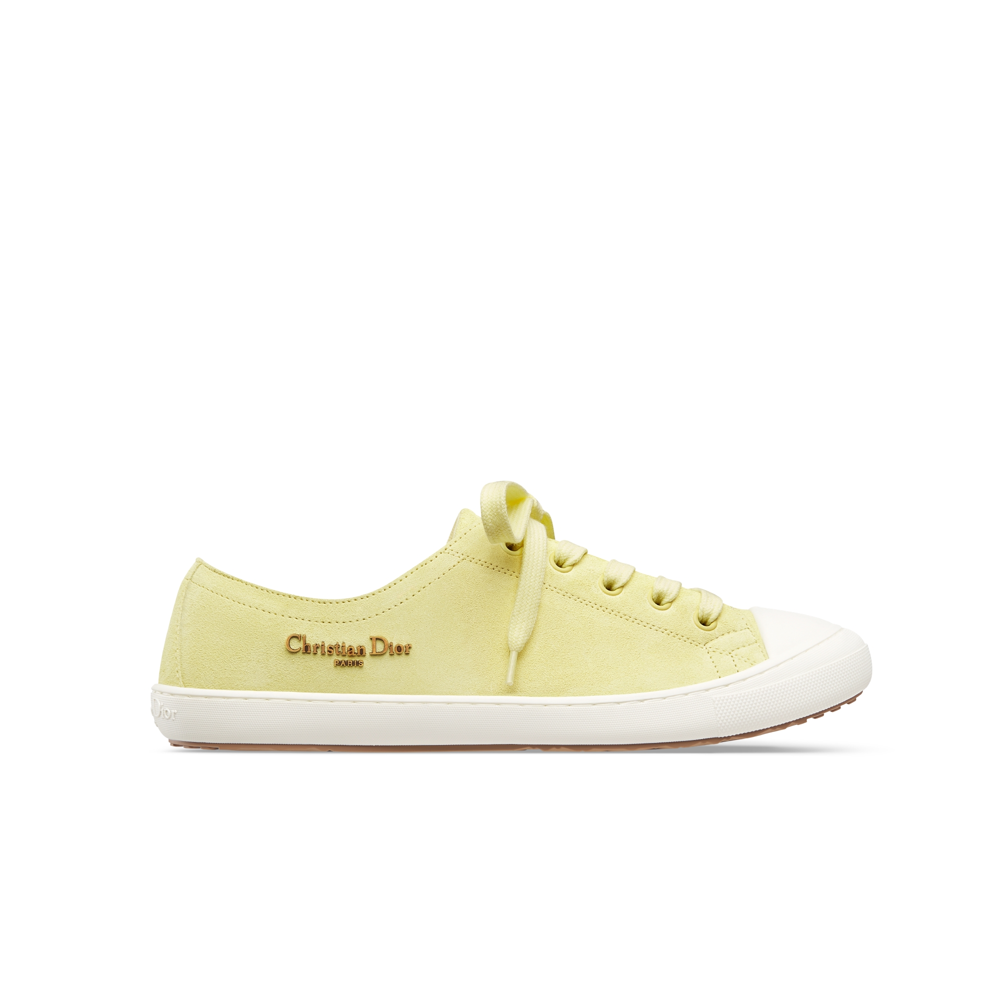 Dior Lucky Sneaker Pastel Yellow Suede Calfskin | DIOR