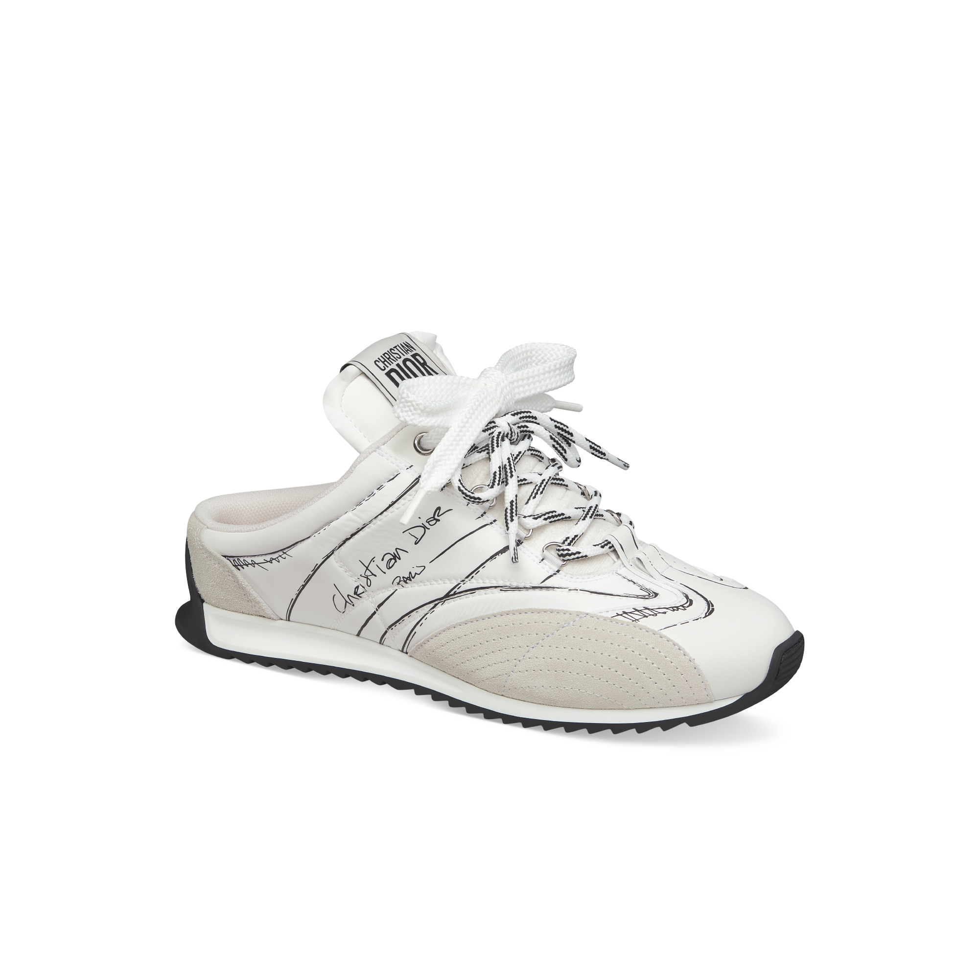 D-Sketch Sneaker White Nylon and Calfskin E03