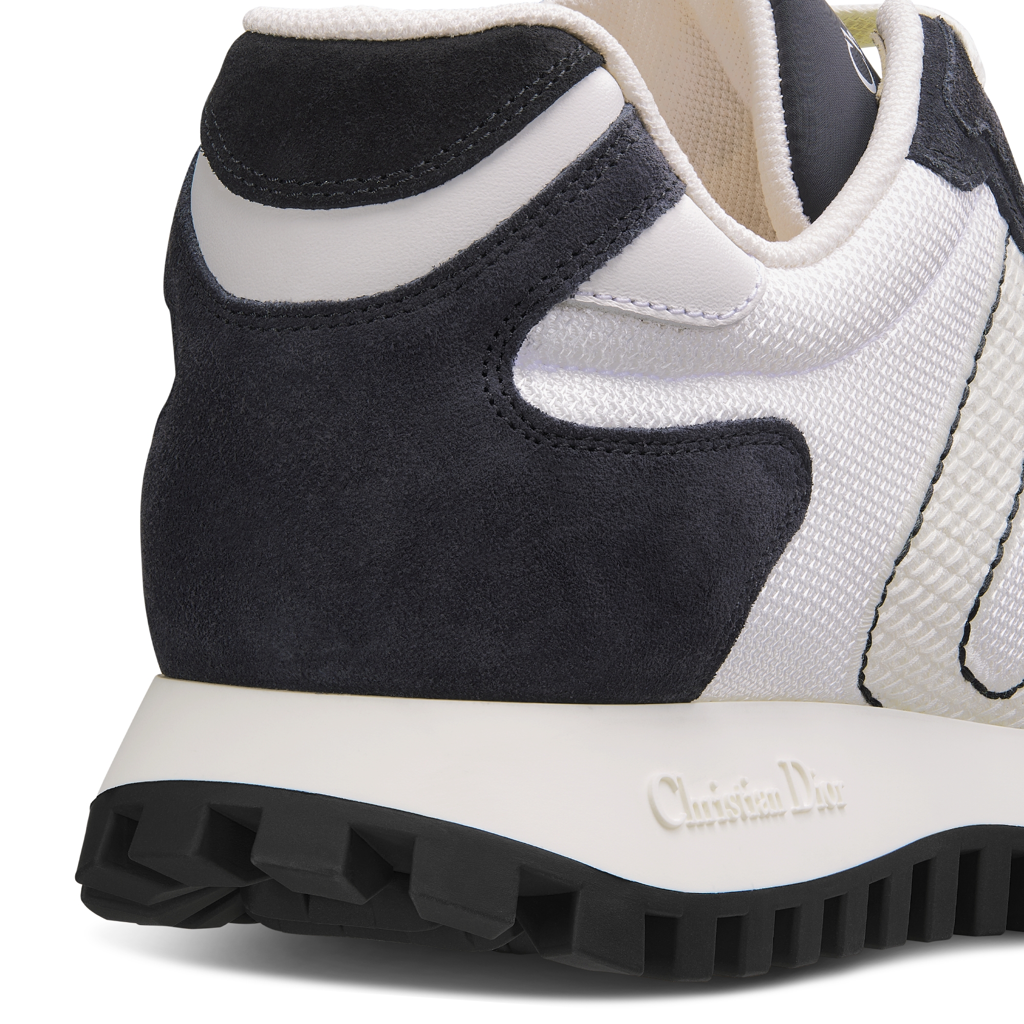 C'est Dior Sneaker White Technical Mesh with Black Calfskin and Suede Calfskin E09