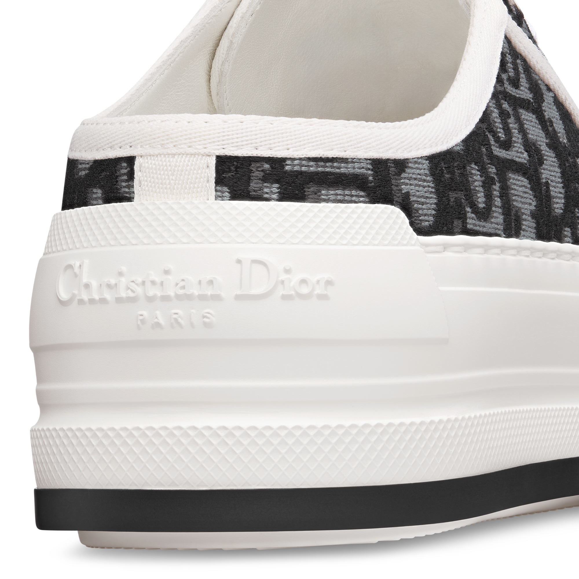 Sneaker à plateforme Walk'n'Dior Coton brodé du motif Dior Oblique gris foncé E09