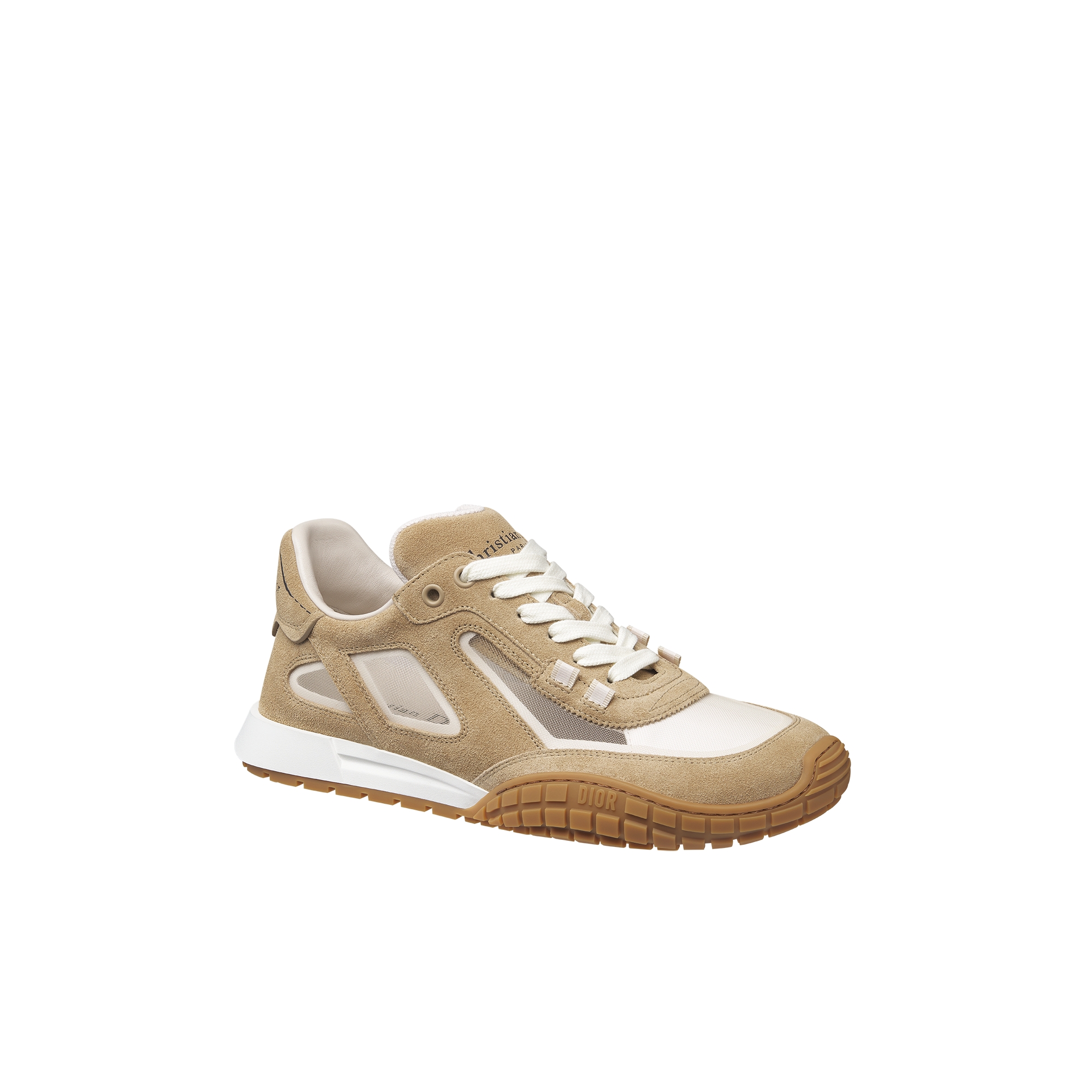 Dior Tech Sneaker Rope Beige Suede Calfskin and Transparent Mesh E03