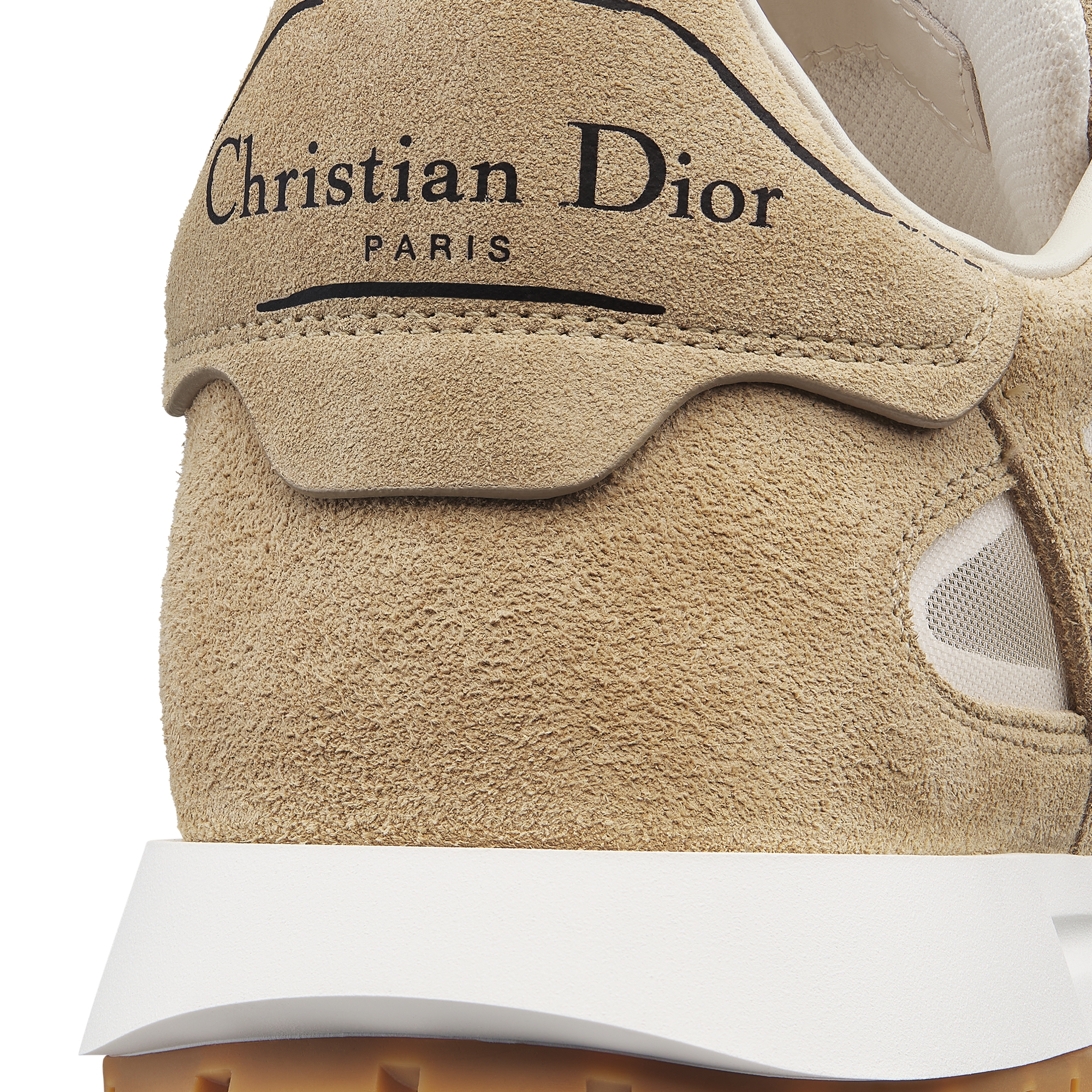 Dior Tech Sneaker Rope Beige Suede Calfskin and Transparent Mesh E09