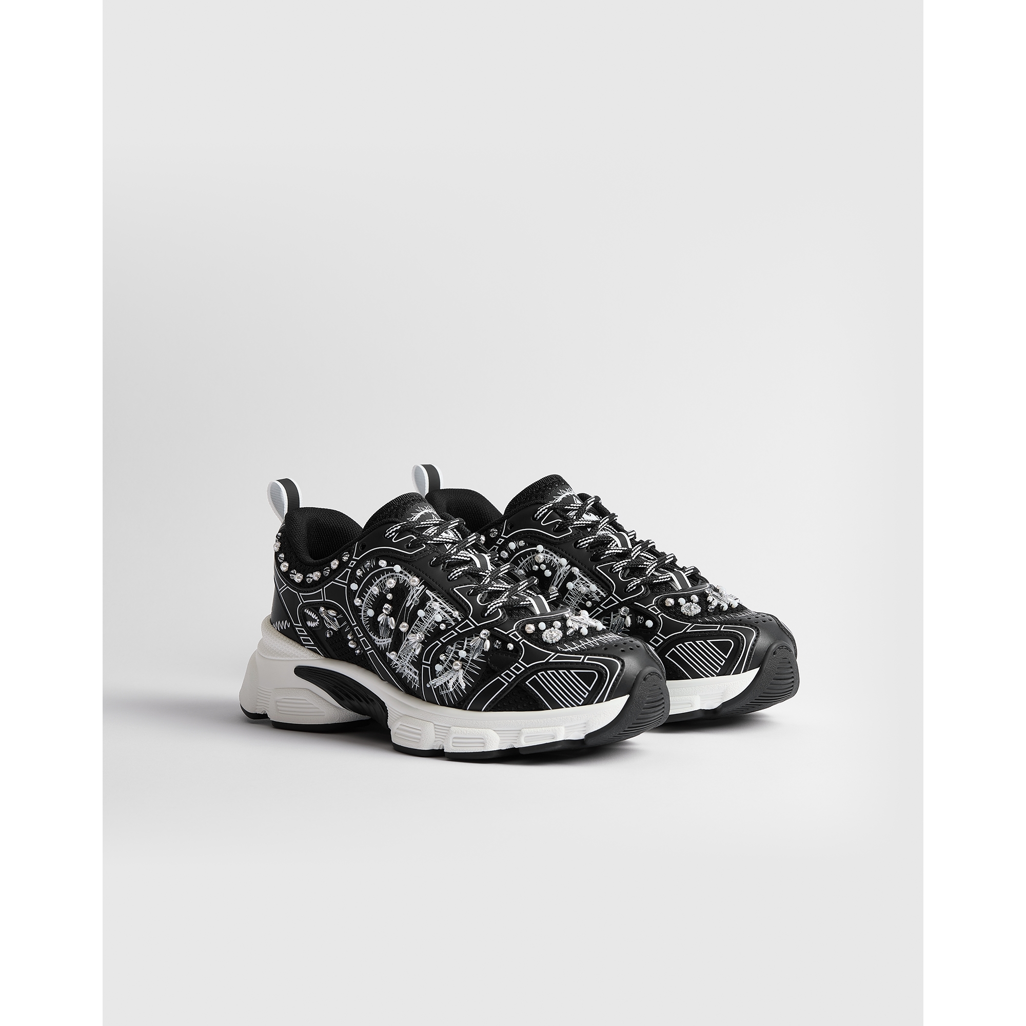 Dior Chrono スニーカー メッシュ & レザーエフェクト パネル E03