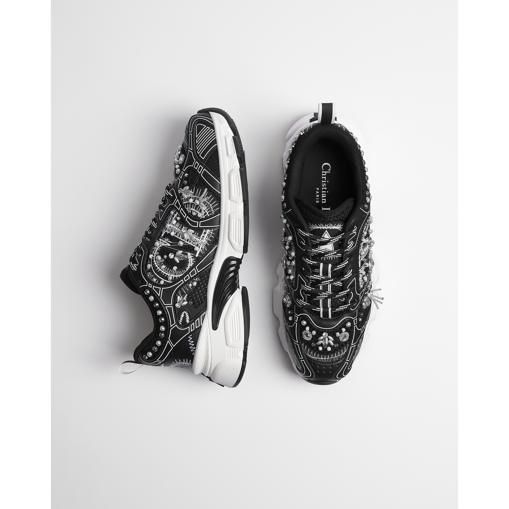 Dior Chrono スニーカー メッシュ & レザーエフェクト パネル E06