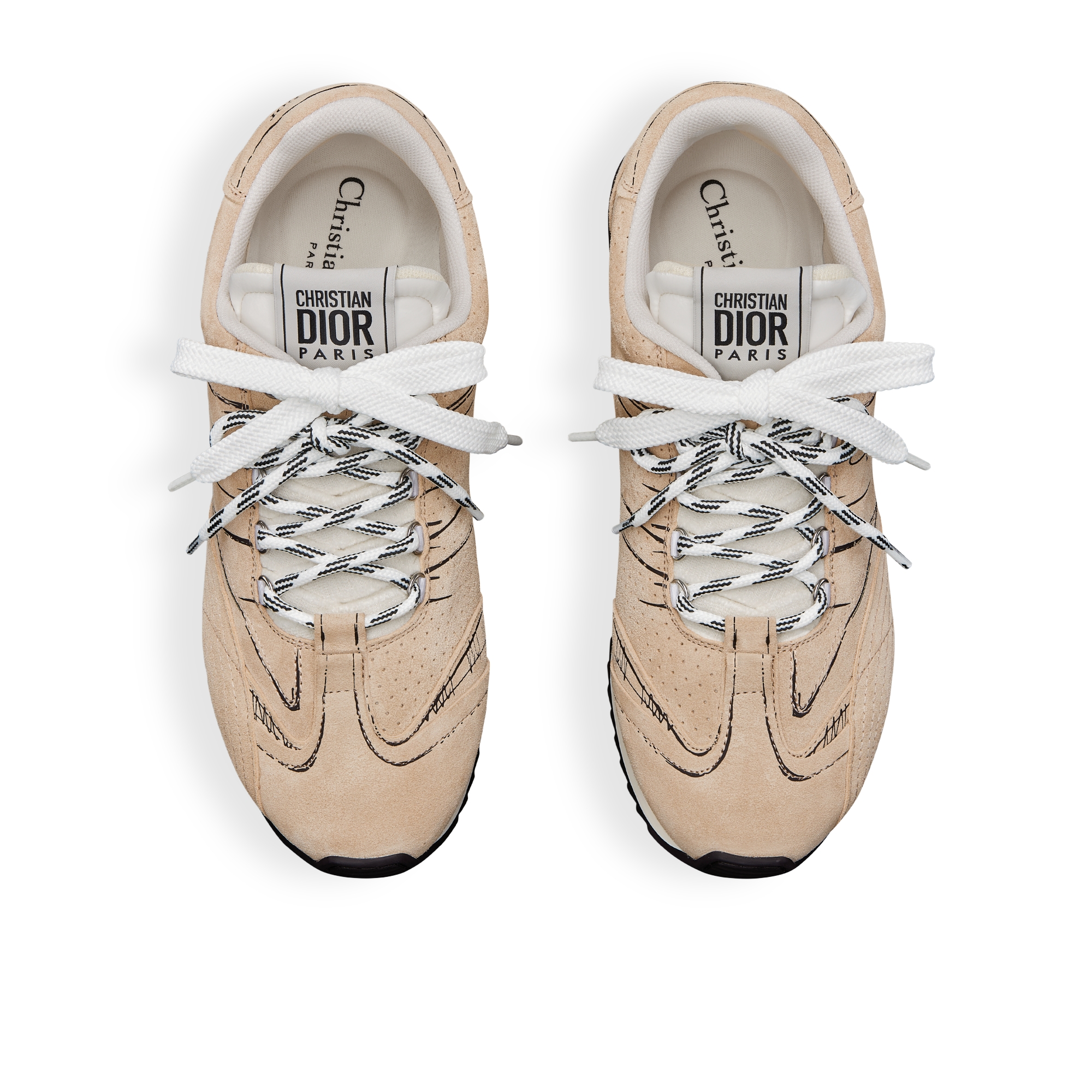 D-Sketch Sneaker Nude Pink Suede Calfskin E06