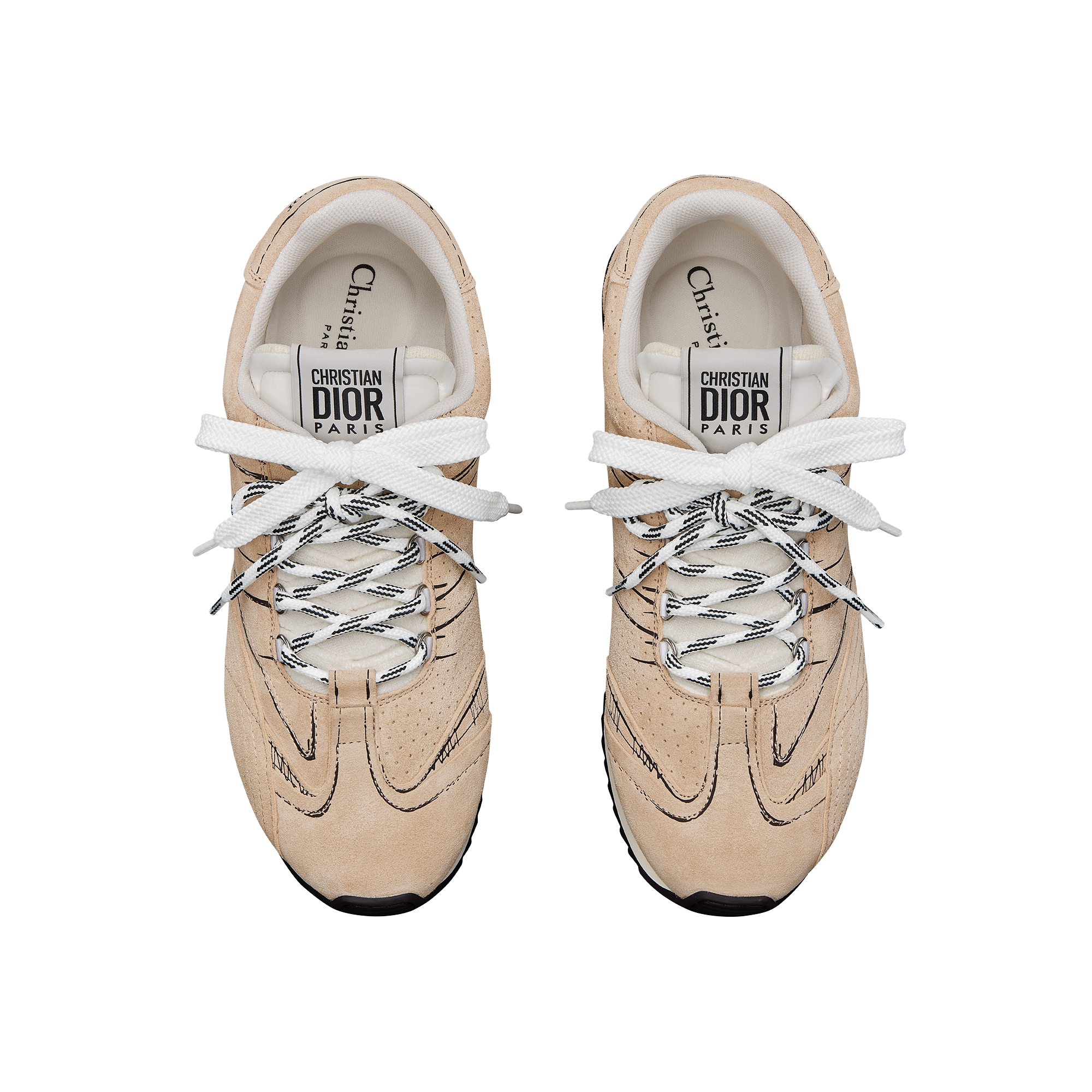 D-Sketch Sneaker Nude Pink Suede Calfskin E06