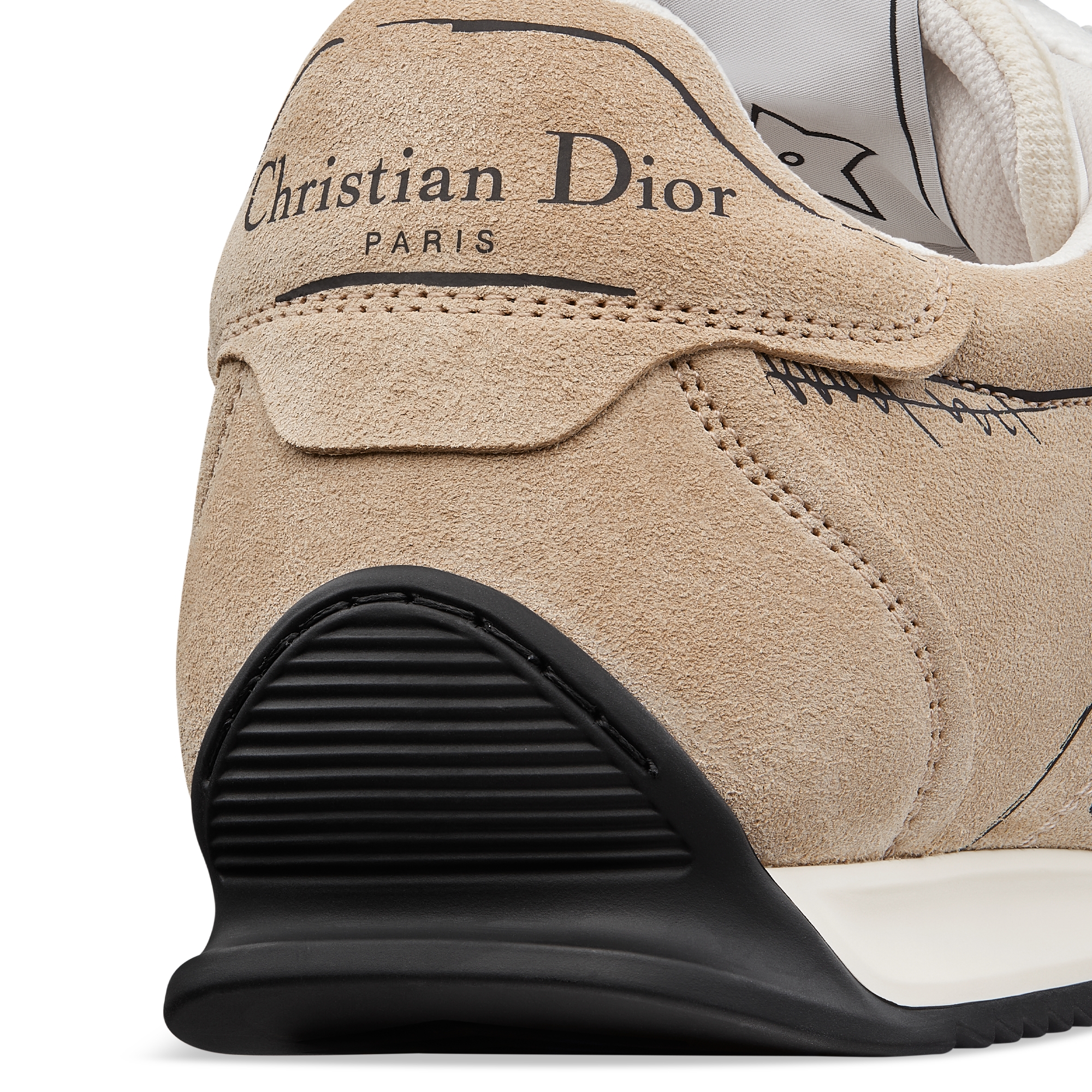 D-Sketch Sneaker Nude Pink Suede Calfskin E09