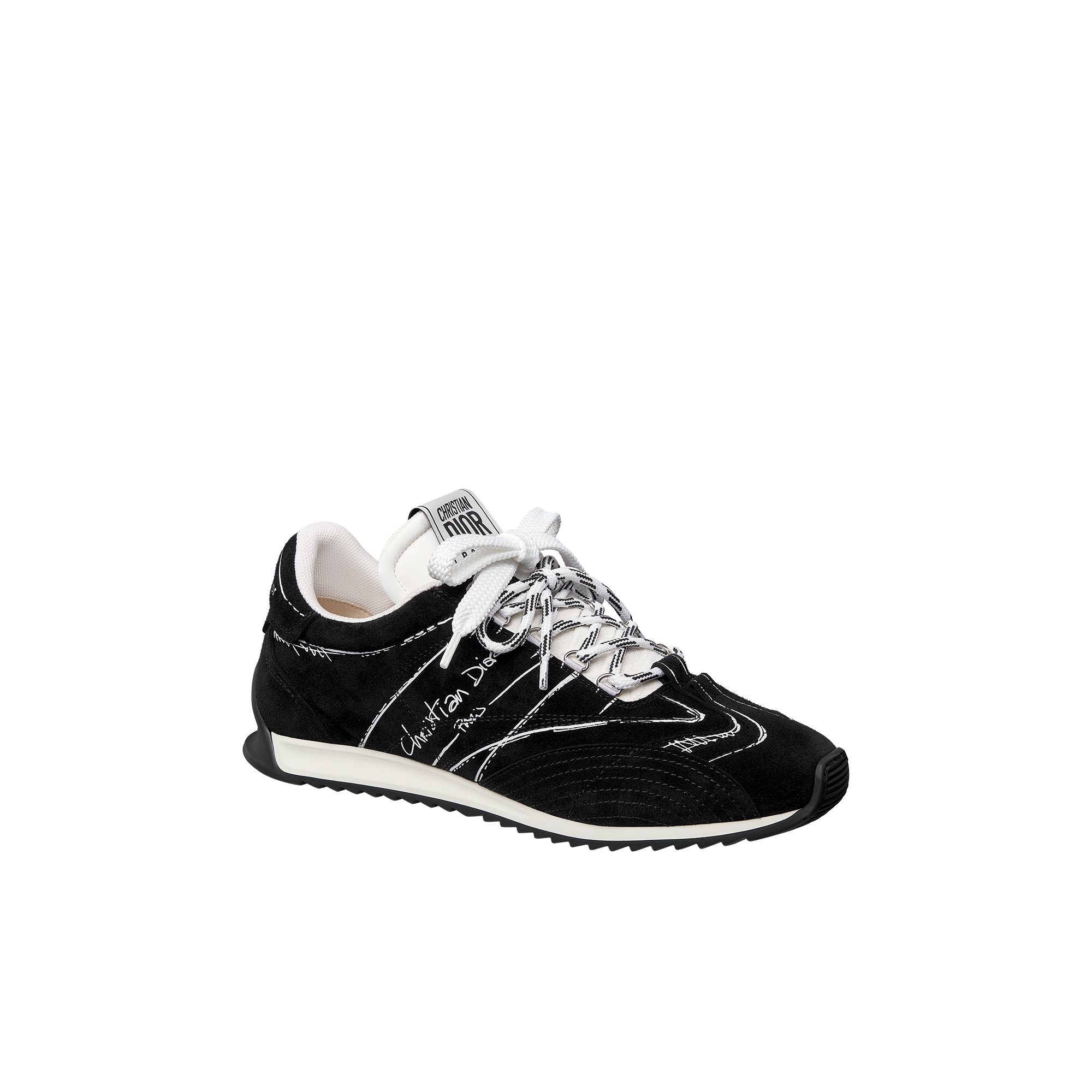 D-Sketch Sneaker Black Suede Calfskin E03