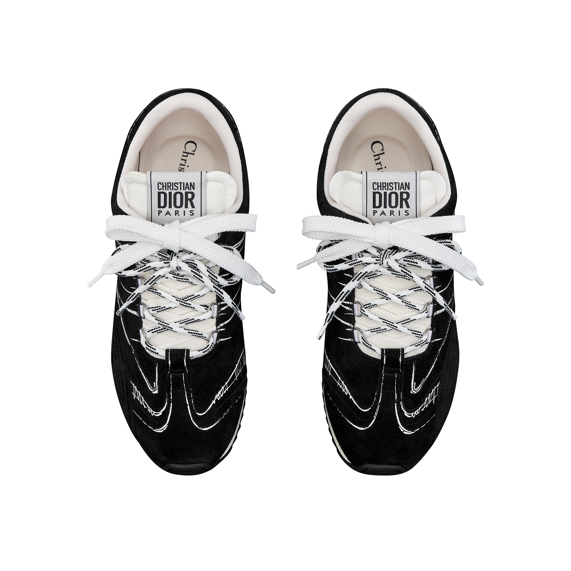 D-Sketch Sneaker Black Suede Calfskin E06