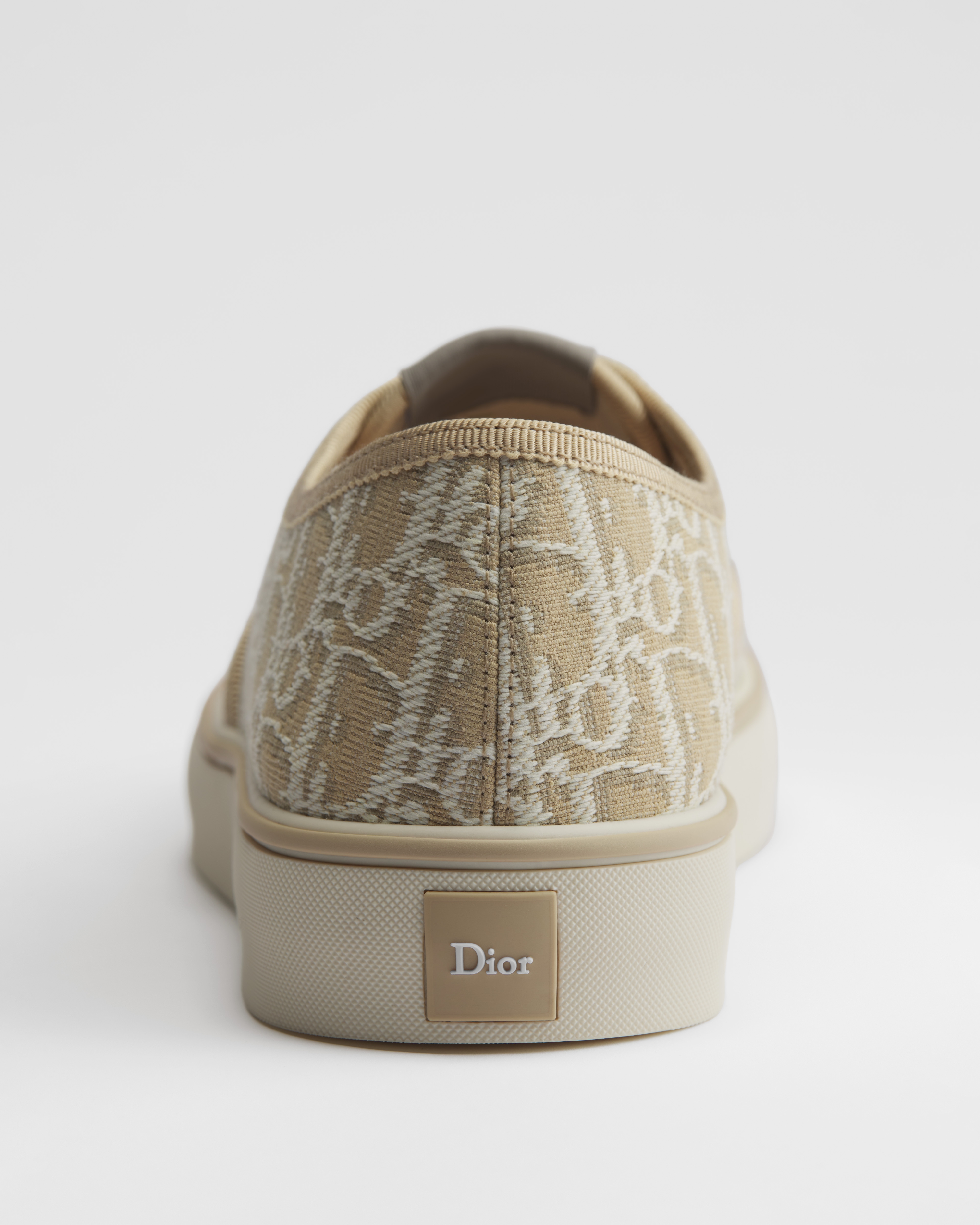 Sneaker Dior Saltwind Algodón bordado Dior Oblique beige E10