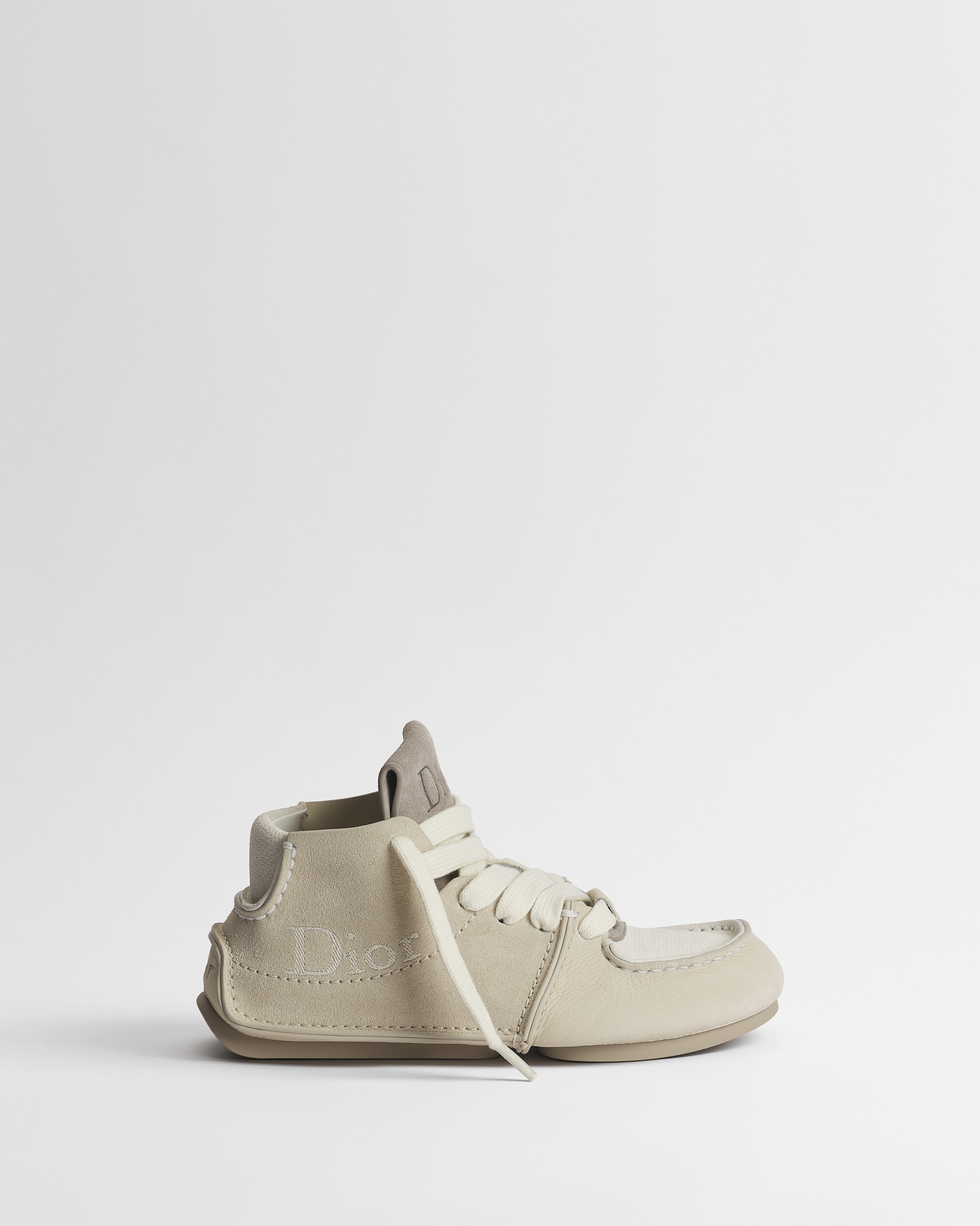 Dior Roadie Lace-Up Boot Beige Suede Calfskin E02