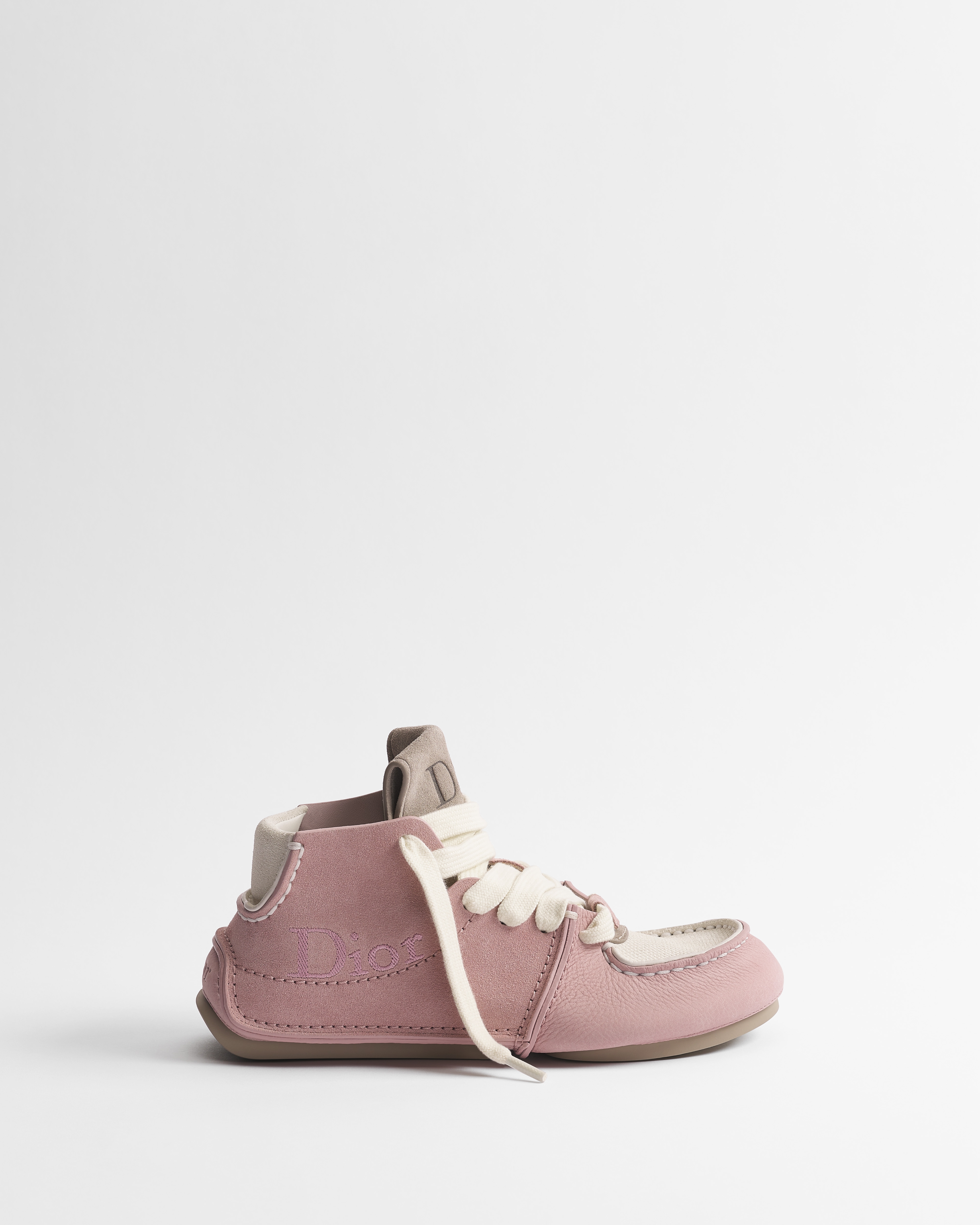 Dior Roadie Lace-Up Boot Soupir Pink Suede Calfskin E02