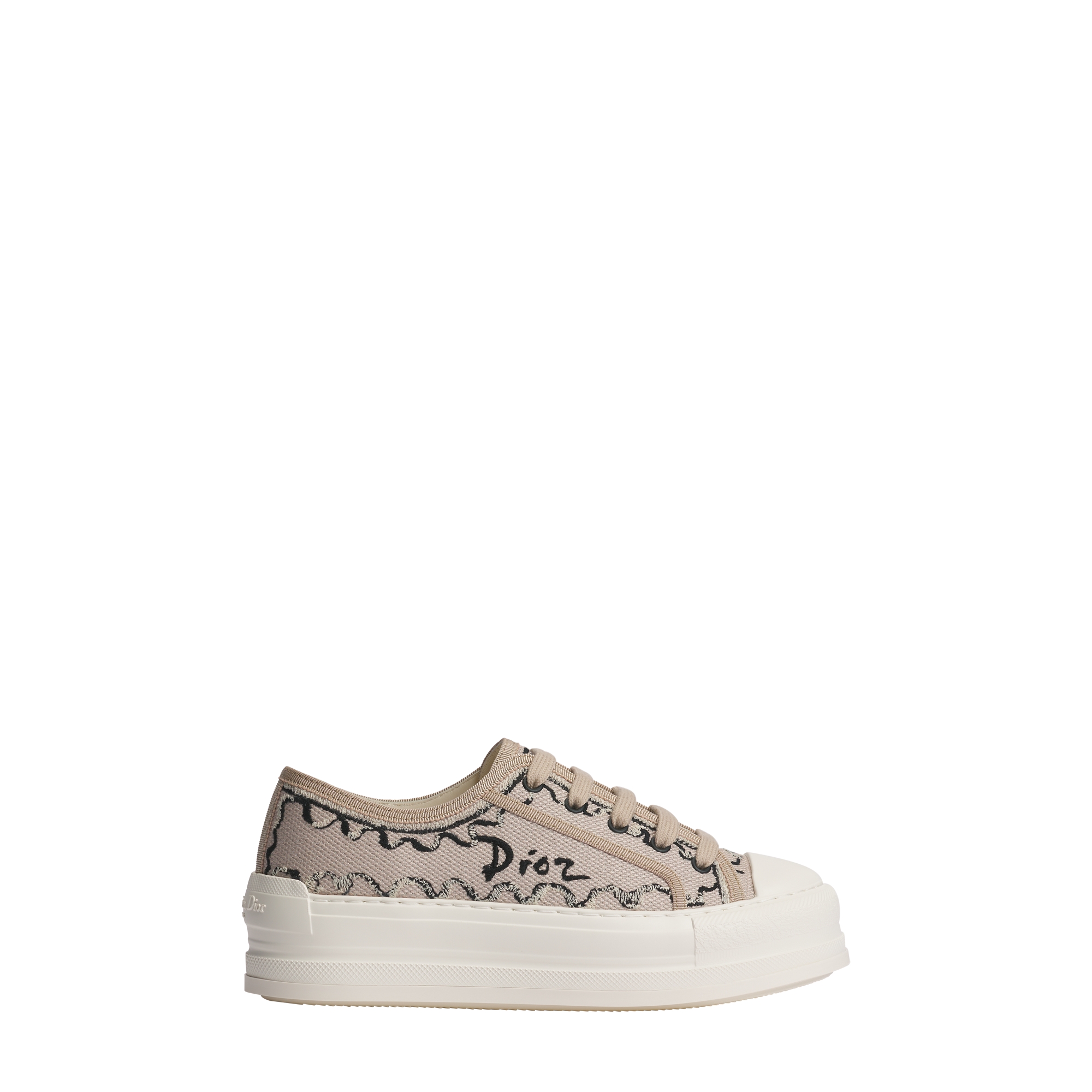  Natural Dior Painted Ribbon Embroidered Cotton