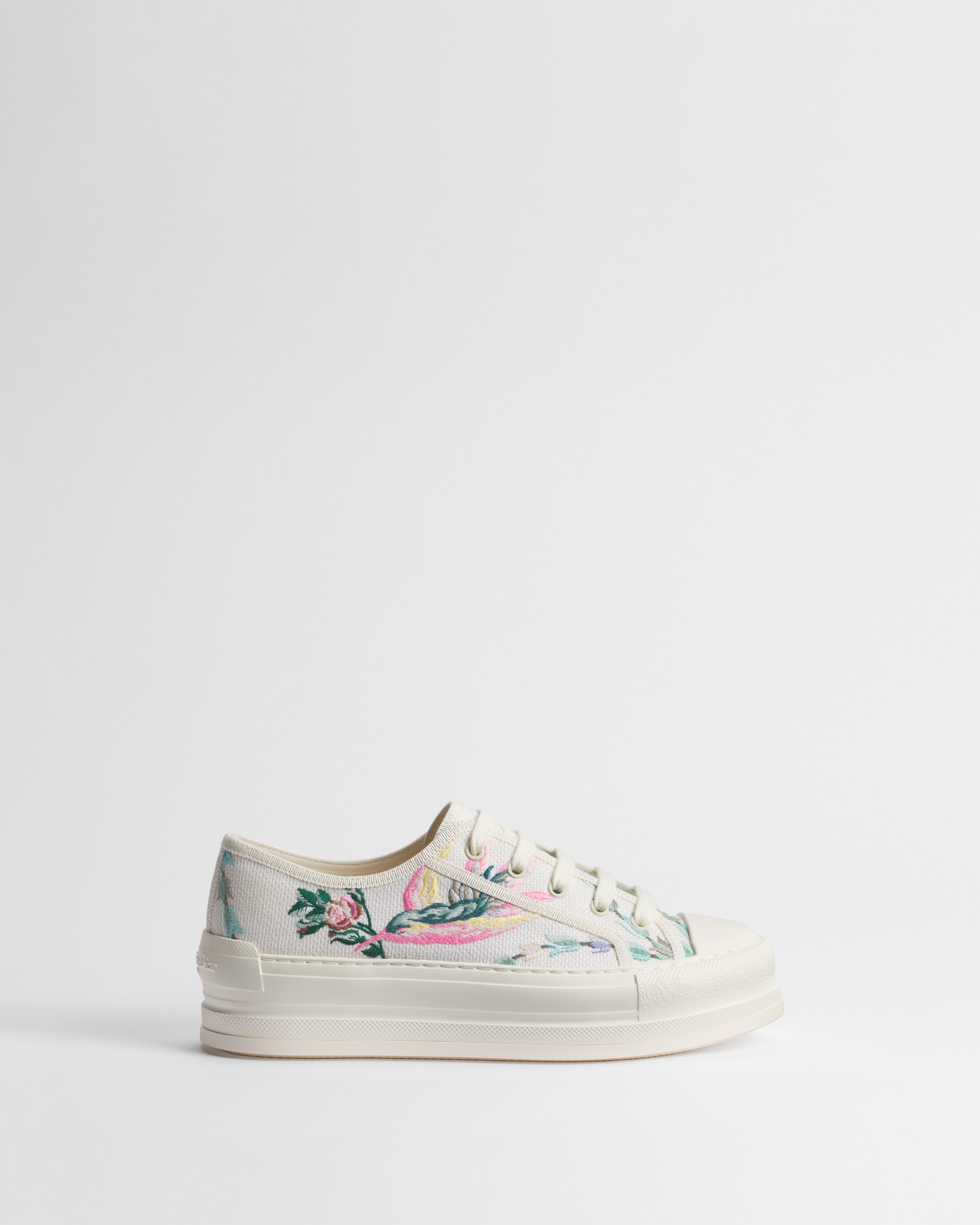 Dior Qixi Walk'n'Dior Platform Sneaker Multicolor Dior Colibri Embroidered Cotton E02