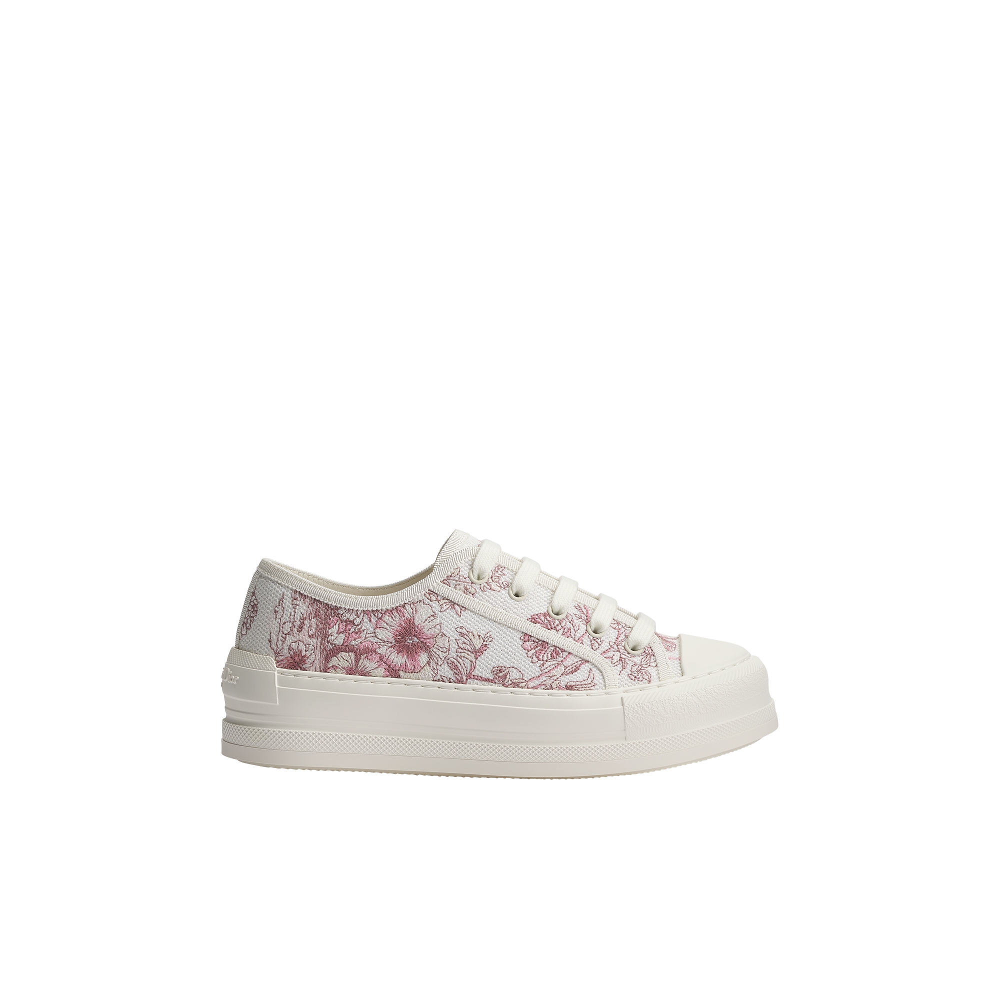  Coton brodé du motif Toile de Jouy Floral Garden blanc et couleur rose des vents