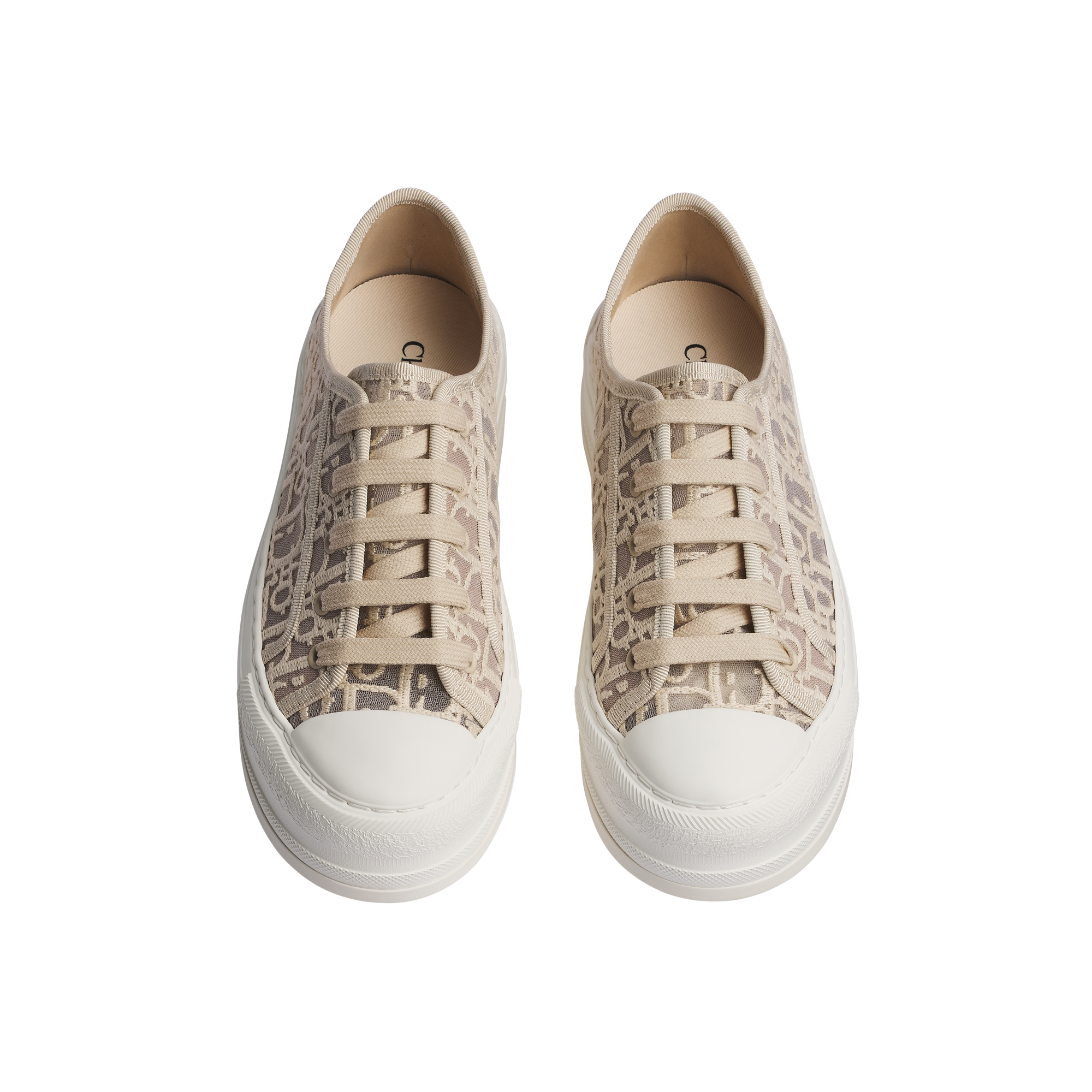 Walk'n'Dior Platform Sneaker Ecru Dior Oblique Embroidered Mesh E06