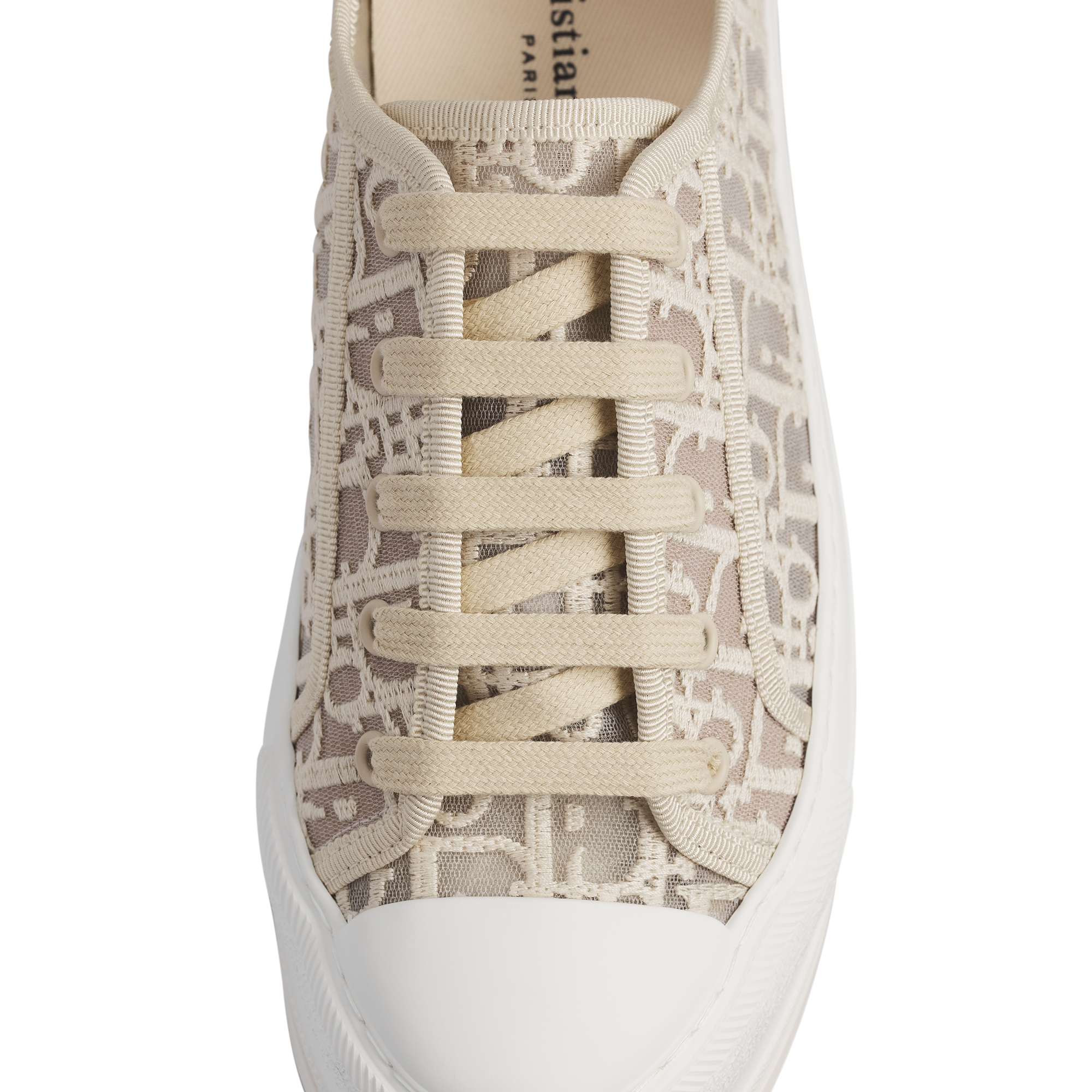 Walk'n'Dior Platform Sneaker Ecru Dior Oblique Embroidered Mesh E10
