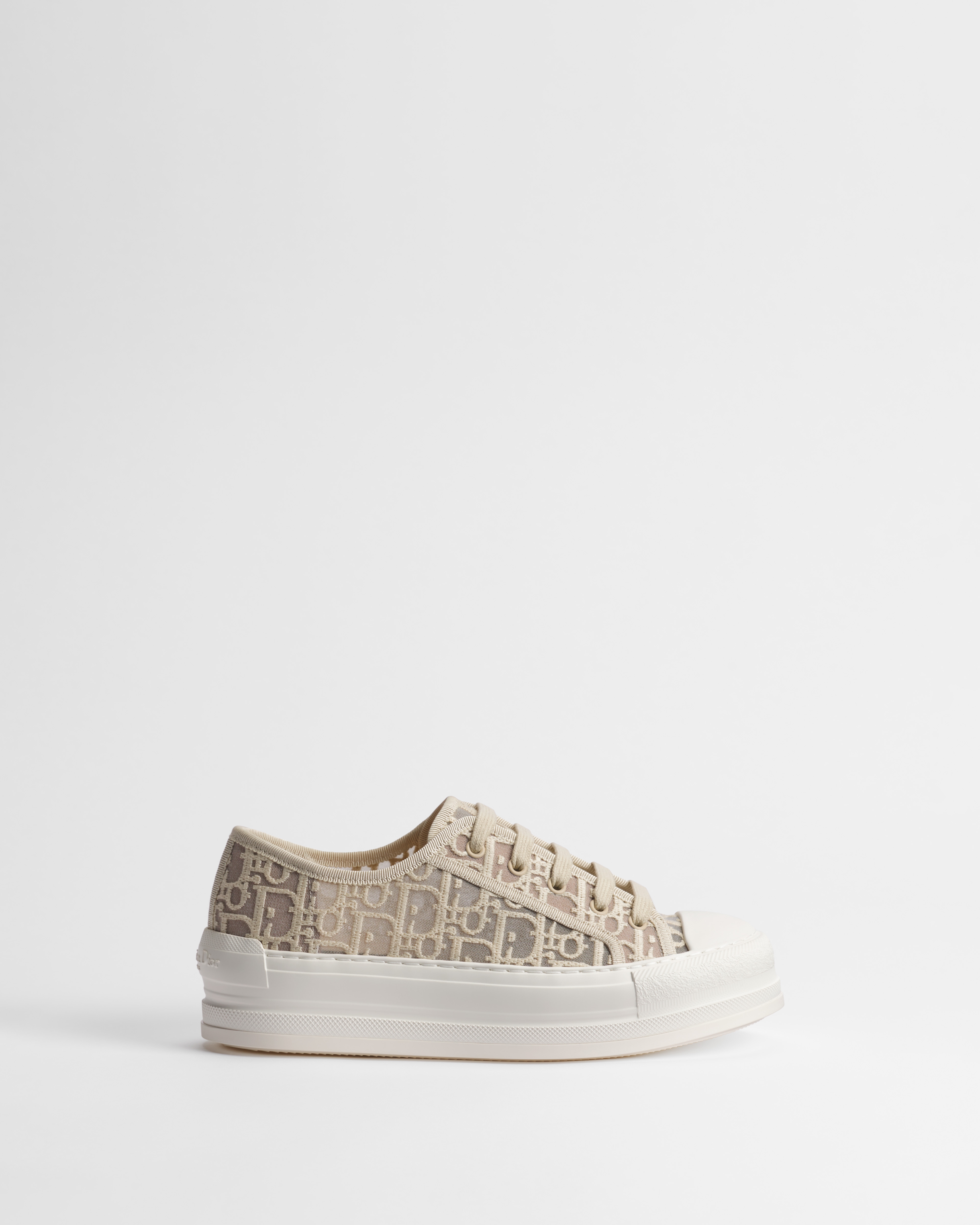 Walk'n'Dior Platform Sneaker Ecru Dior Oblique Embroidered Mesh E02