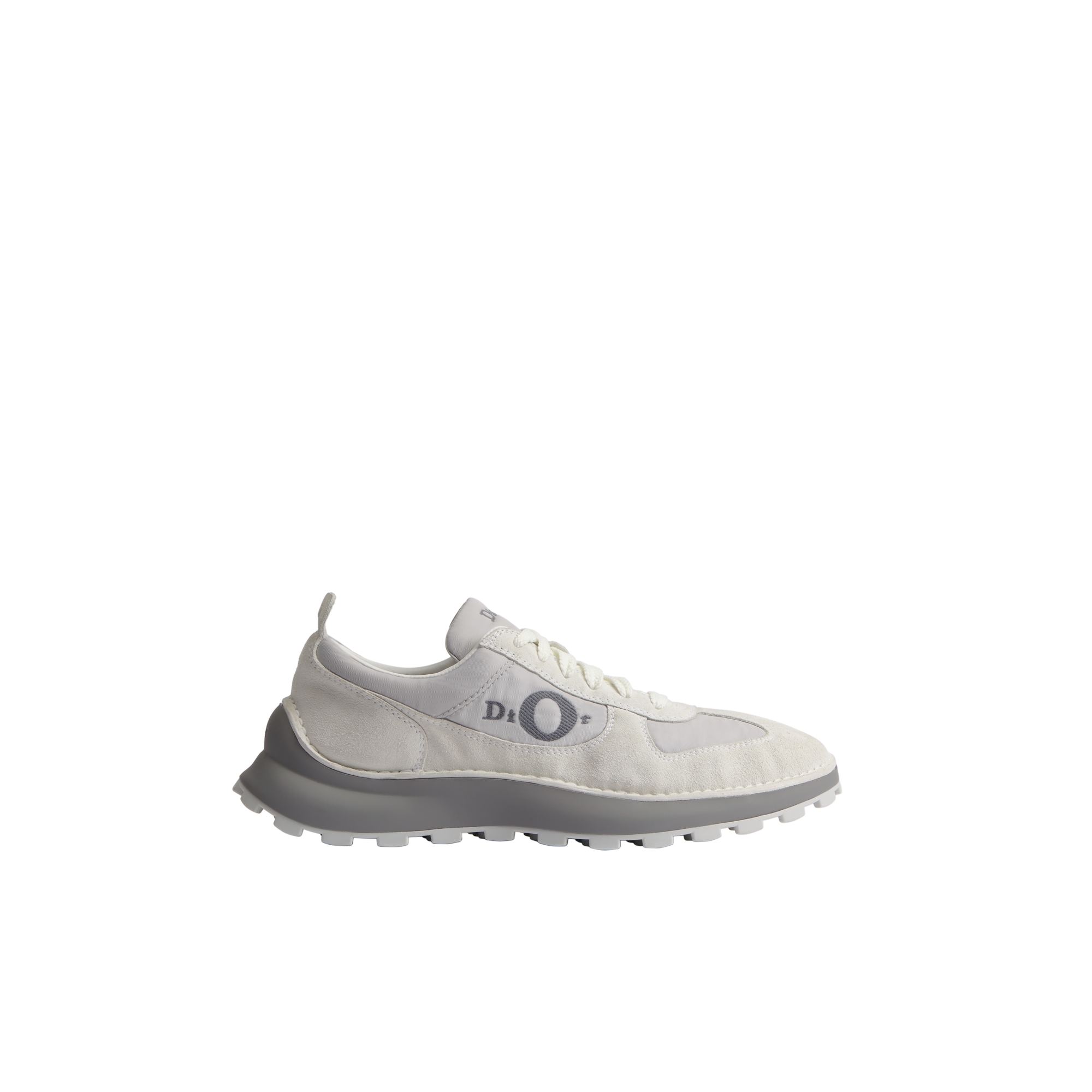  Gray Suede Calfskin and Technical Fabric